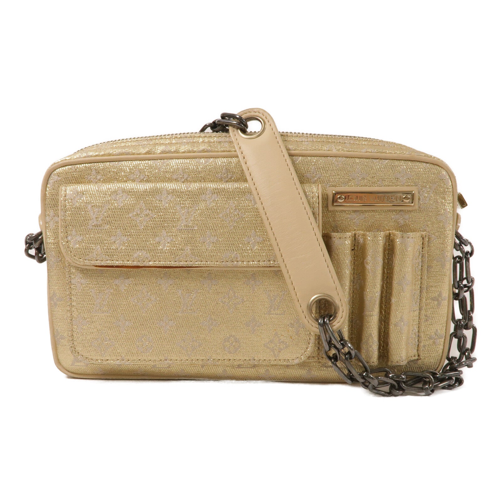 LOUIS VUITTON Monogram Shine McKenna鏈帶肩背袋