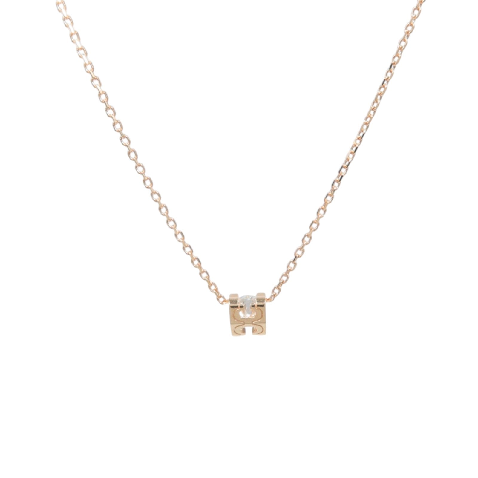 CARTIER 18K玫瑰金D'Amour鑽石項鍊