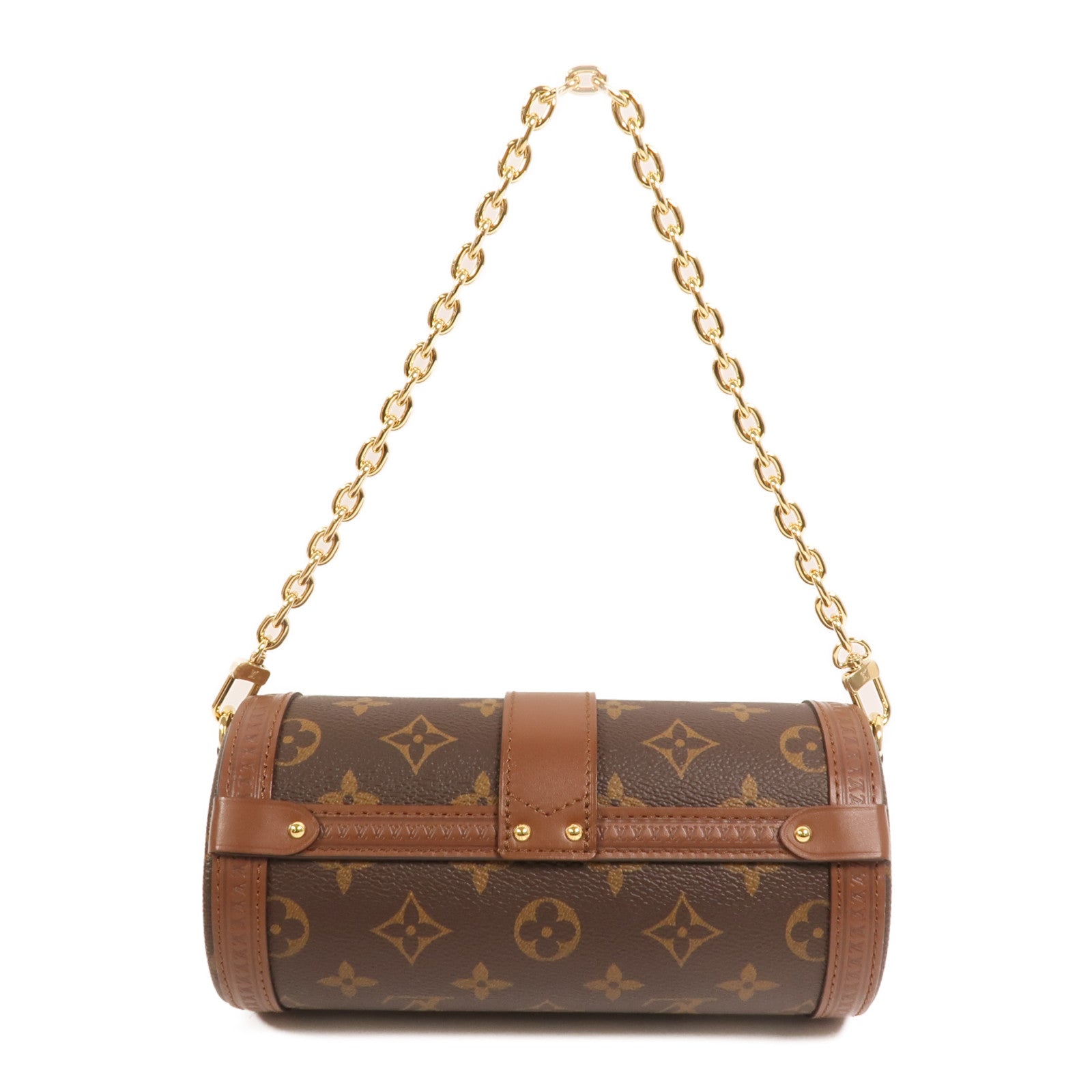 LOUIS VUITTON Monogram Papillon Trunk金扣手挽肩背兩用袋棕色