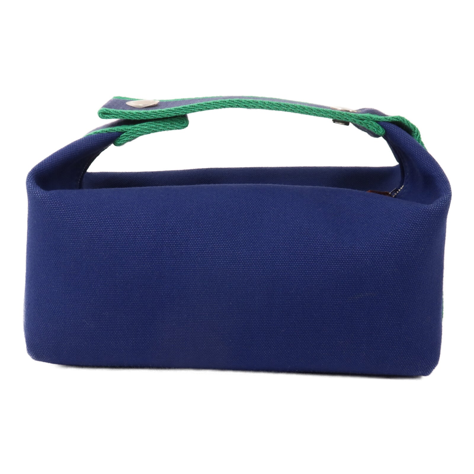 HERMES 帆布Bride A Brac PM手挽袋Bleu Marine