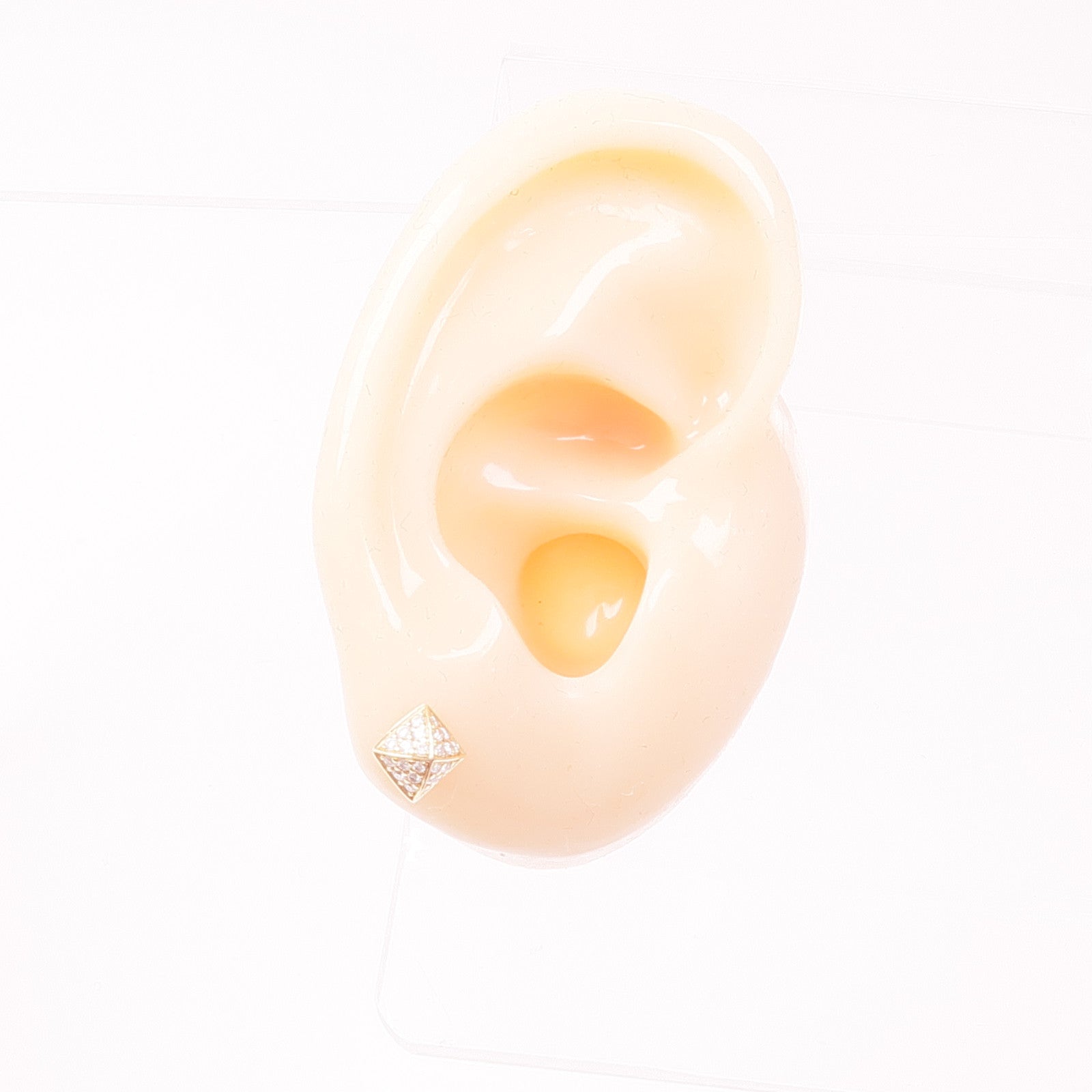 HERMES 18K玫瑰金Cloud'H Earrings鑽石耳環