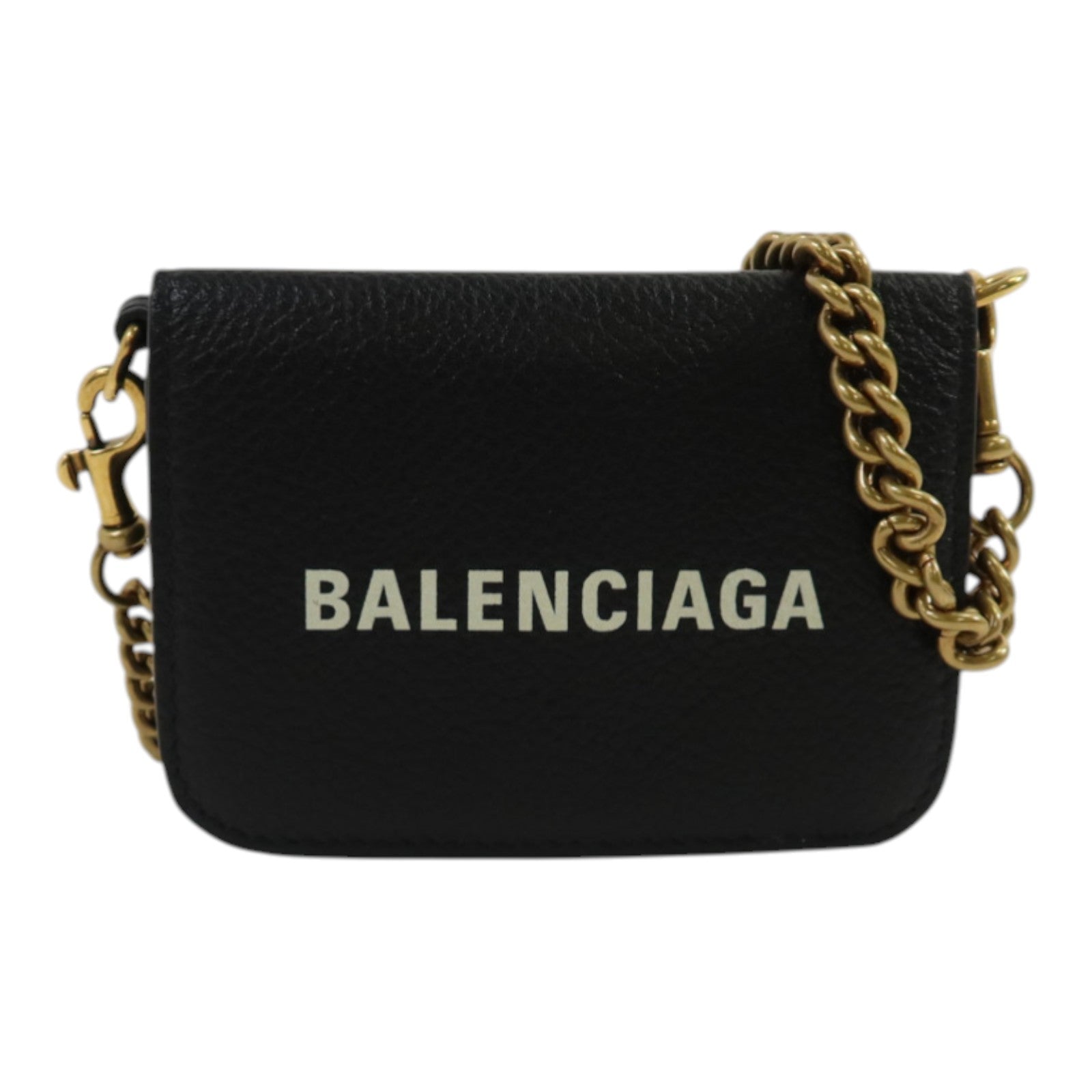 BALENCIAGA 牛皮皮革Mini Wallet on Chain金扣鏈帶肩背袋