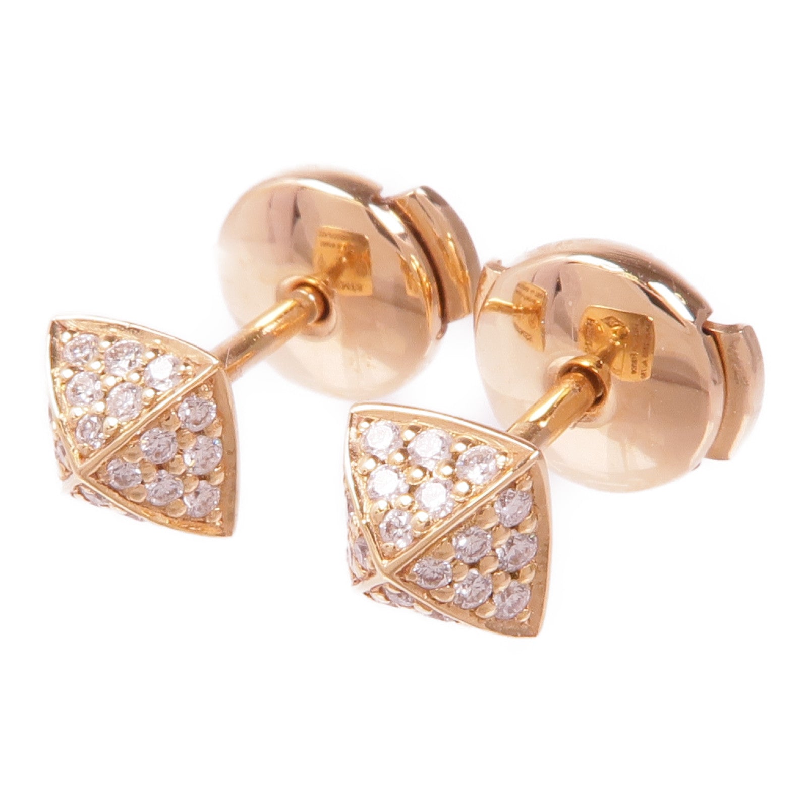 HERMES 【激減優惠】18K玫瑰金Cloud'H Earrings鑽石耳環