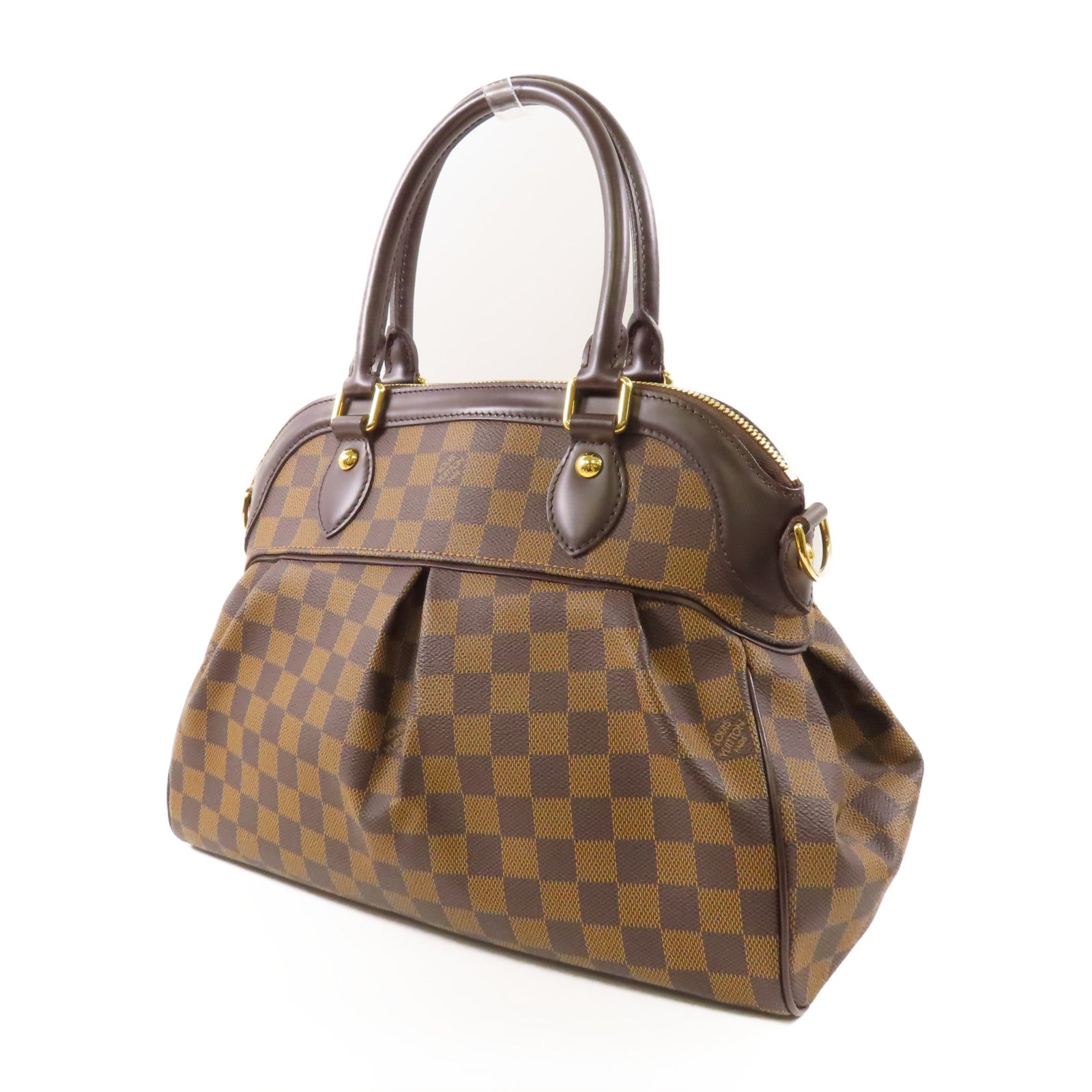 LOUIS VUITTON Damier Trevi PM金扣手挽肩背兩用袋