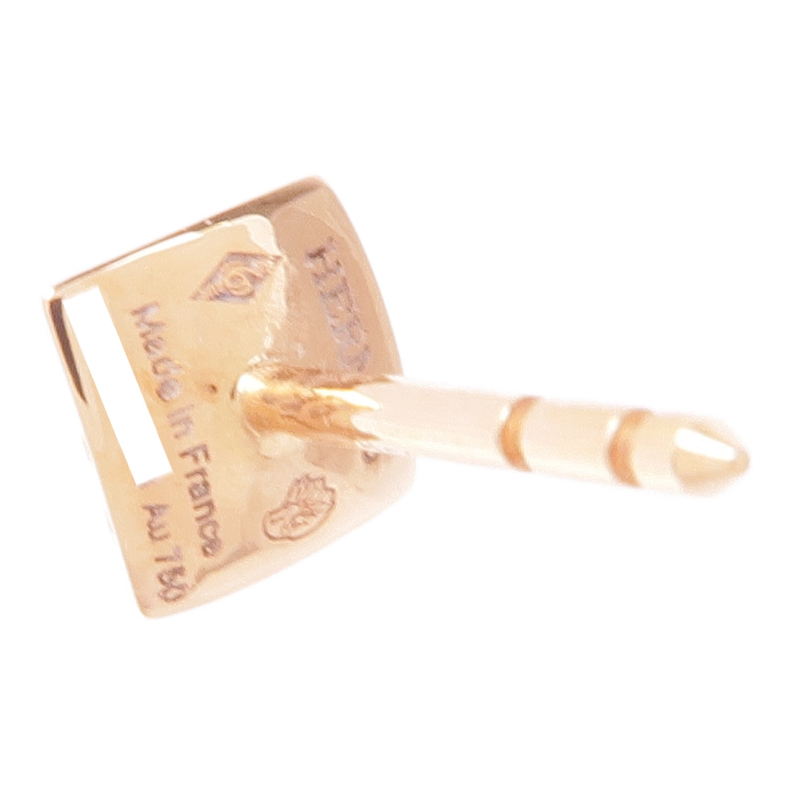 HERMES 18K玫瑰金Cloud'H Earrings鑽石耳環