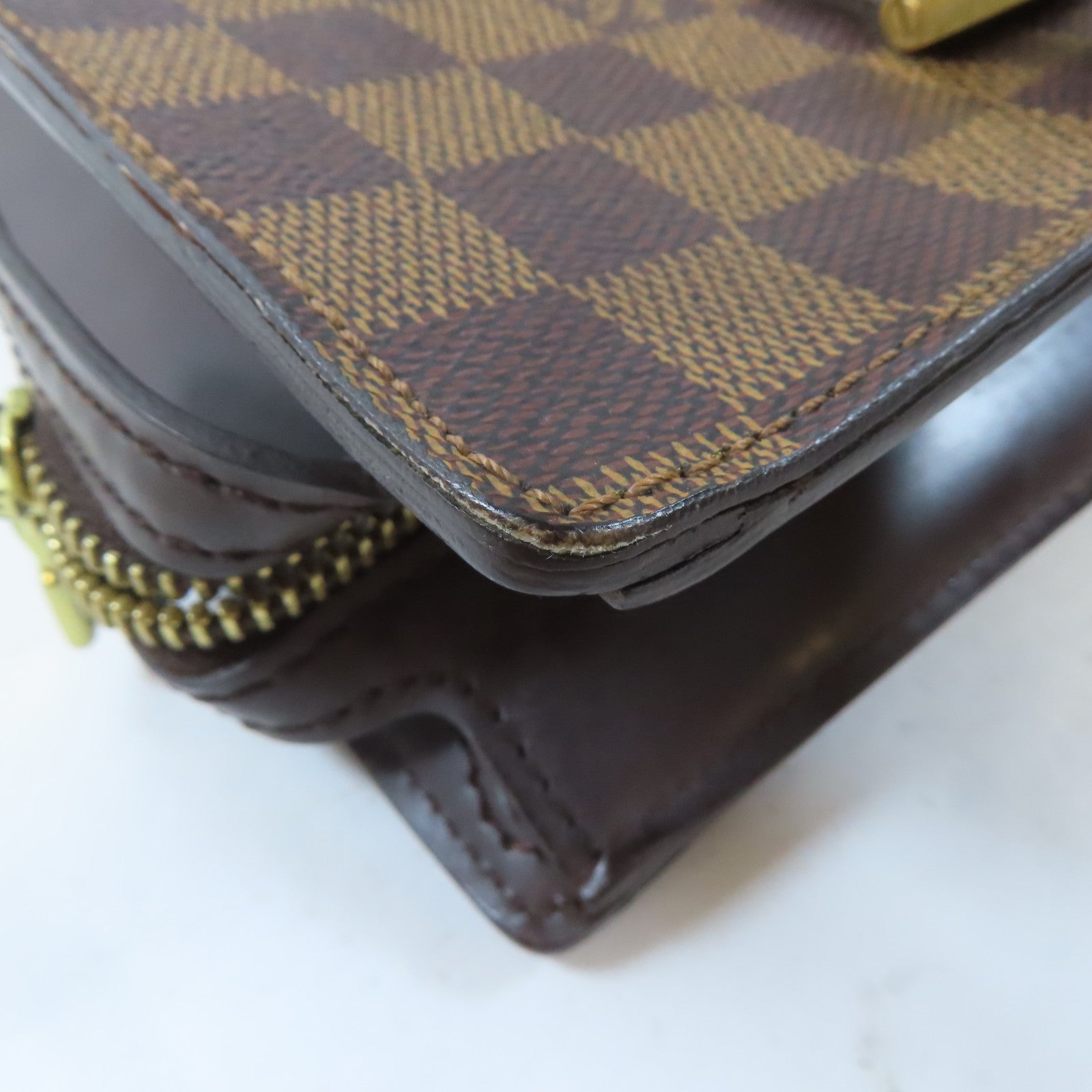 LOUIS VUITTON LV GHW Venice PM Handbag Shoulder Tote Bag N51145 Damier Brown