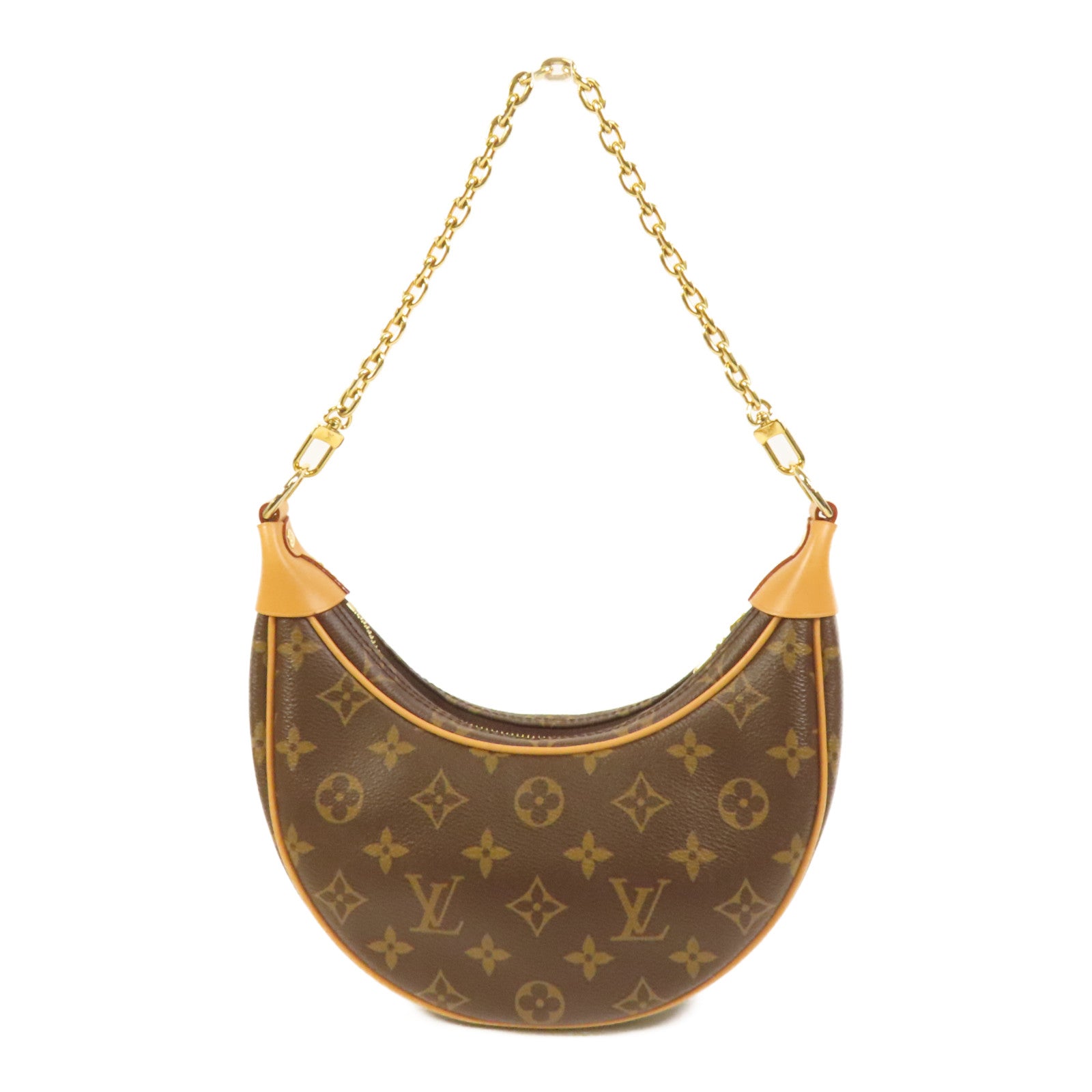 LOUIS VUITTON Monogram Loop金扣肩背袋棕色