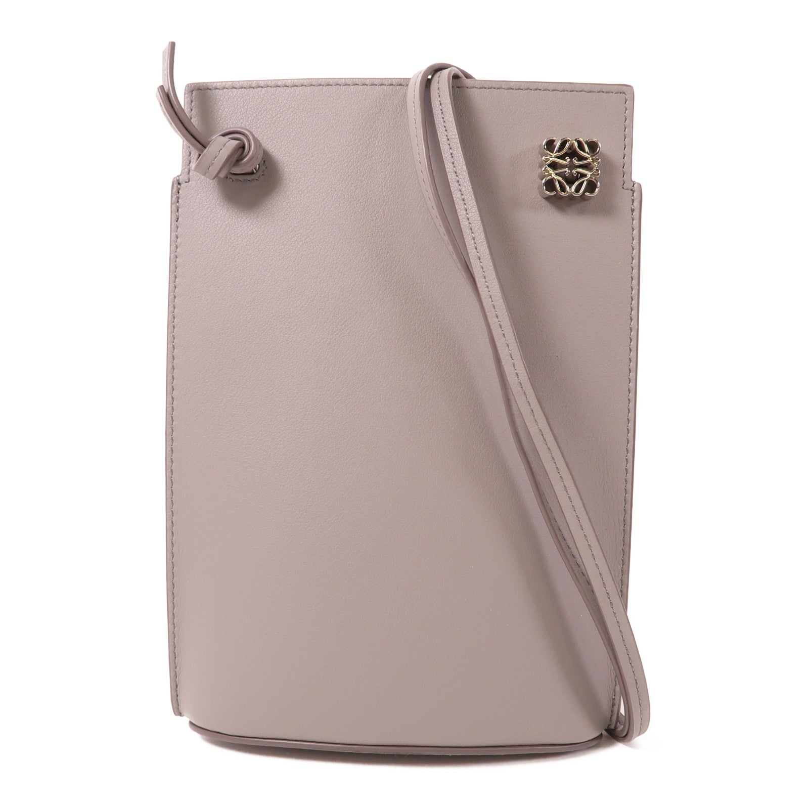 LOEWE 【激減優惠】牛皮皮革Dice Pocket銀扣肩背袋