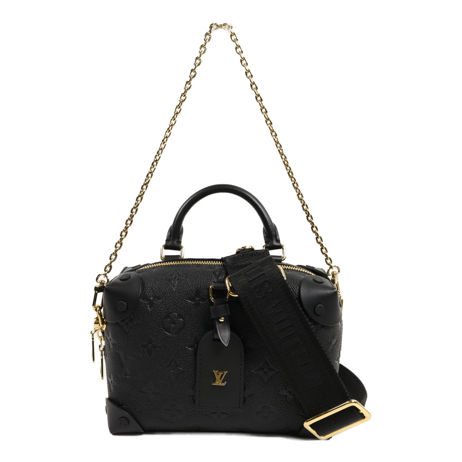 LOUIS VUITTON Monogram Empreinte Petite手挽肩背兩用袋
