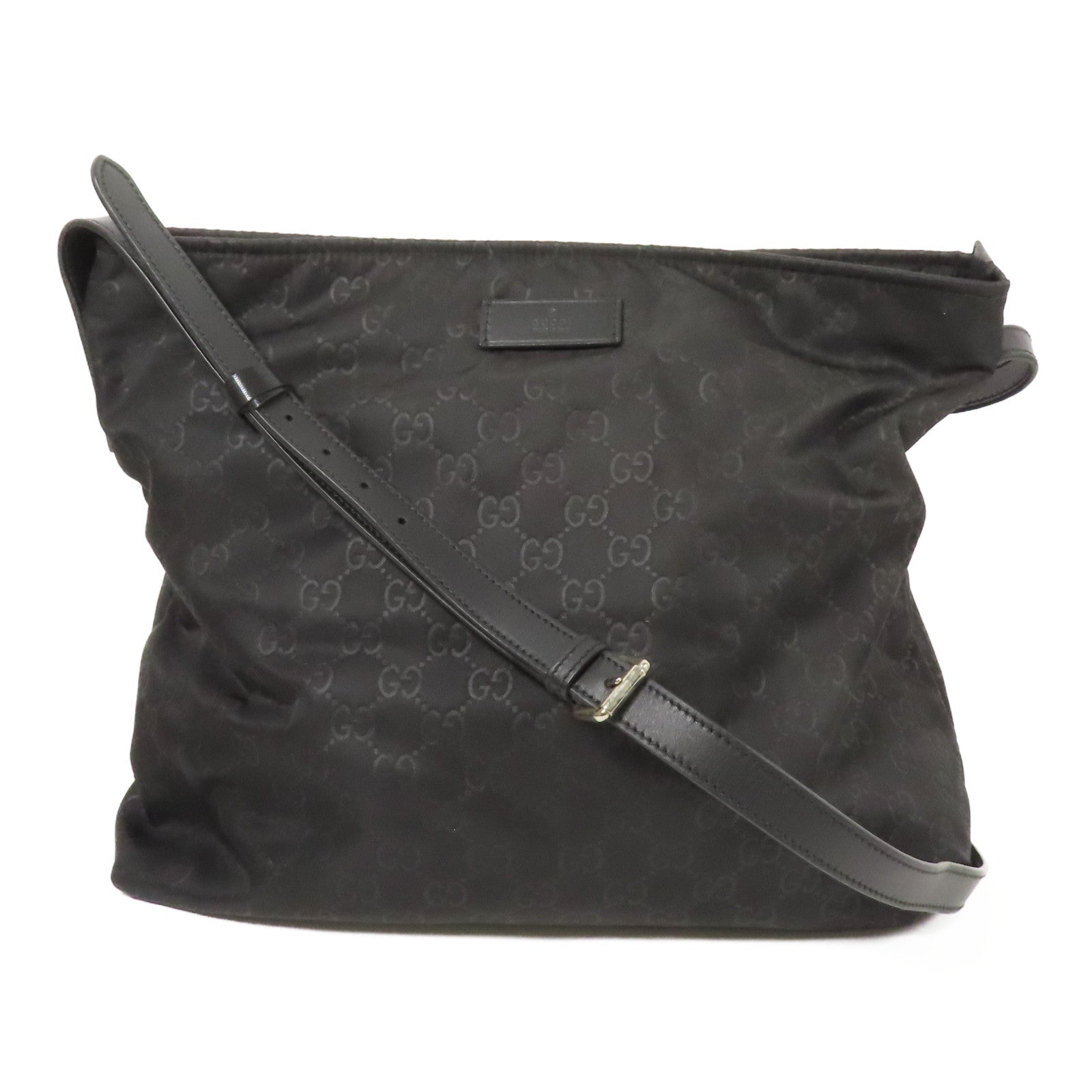 GUCCI GG SHW Shoulder Bag Nylon Black