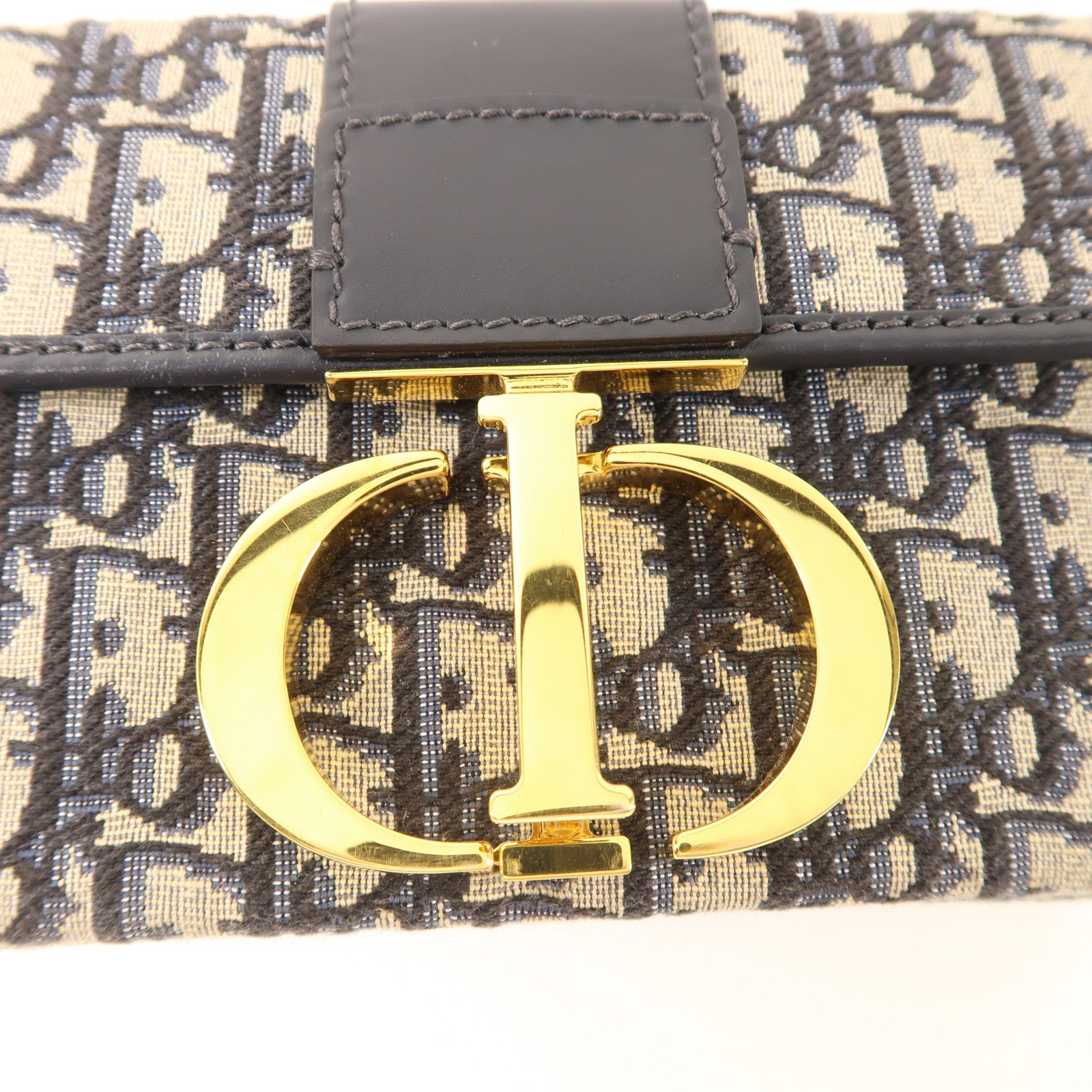 Dior 帆布30 Montaigne金扣肩背袋