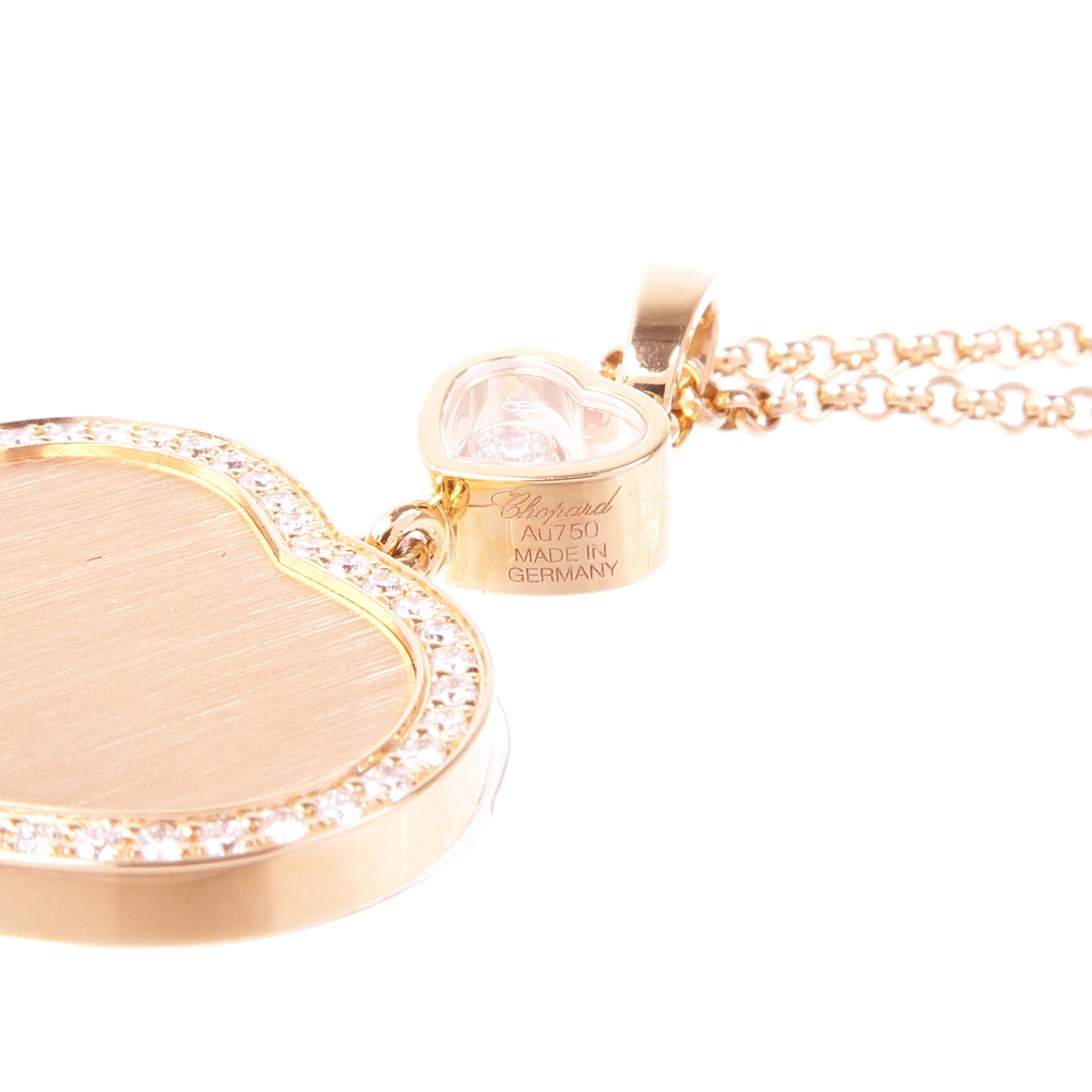 Chopard 18K玫瑰金Happy Heart Necklace鑽石項鍊