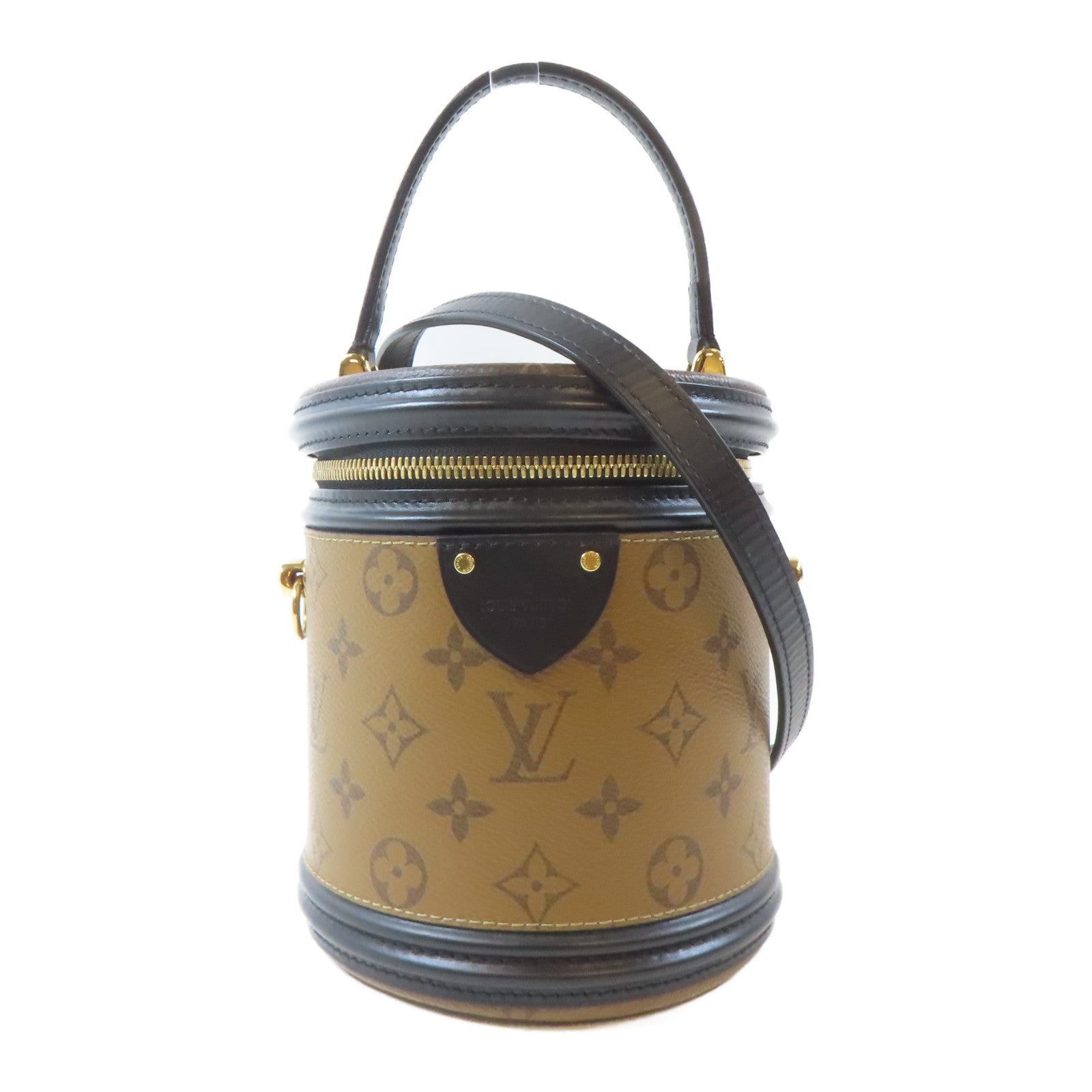 LOUIS VUITTON 【激減優惠】Monogram Reverse Cannes金扣手挽肩背兩用袋啡色