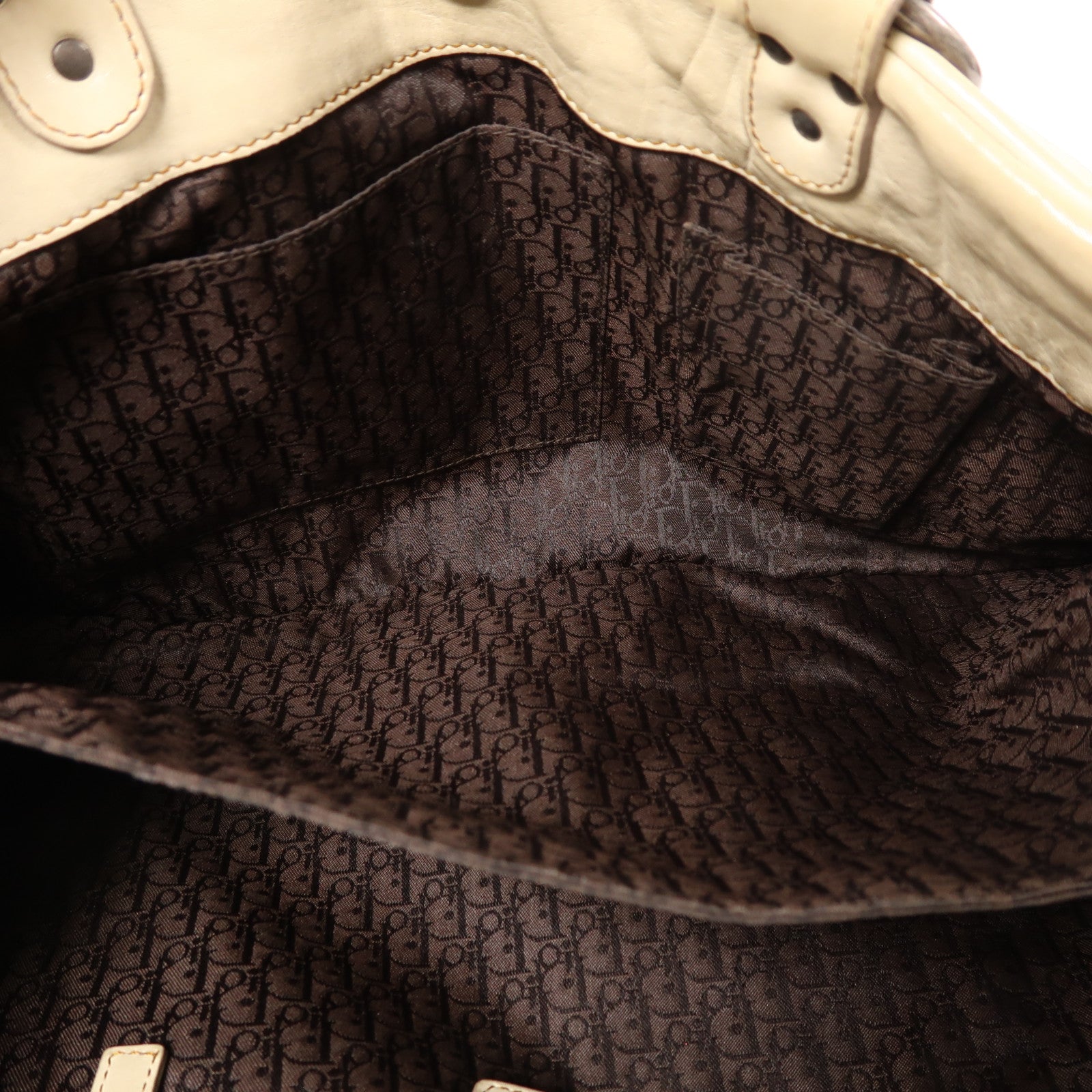 Dior 牛皮皮革Gaucho銀扣手挽袋