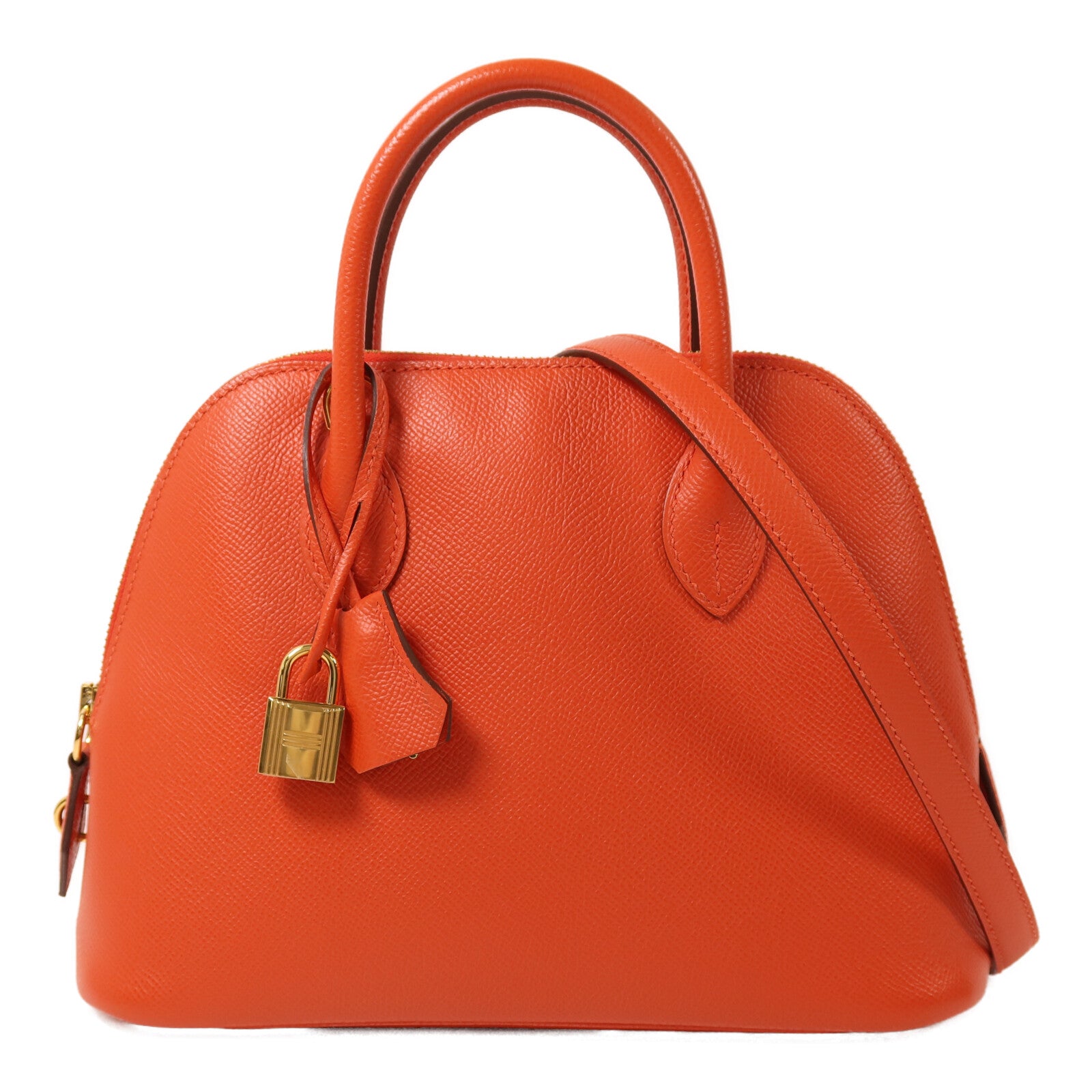 HERMES Epsom皮革Bolide 27金扣手挽肩背兩用袋Capucine