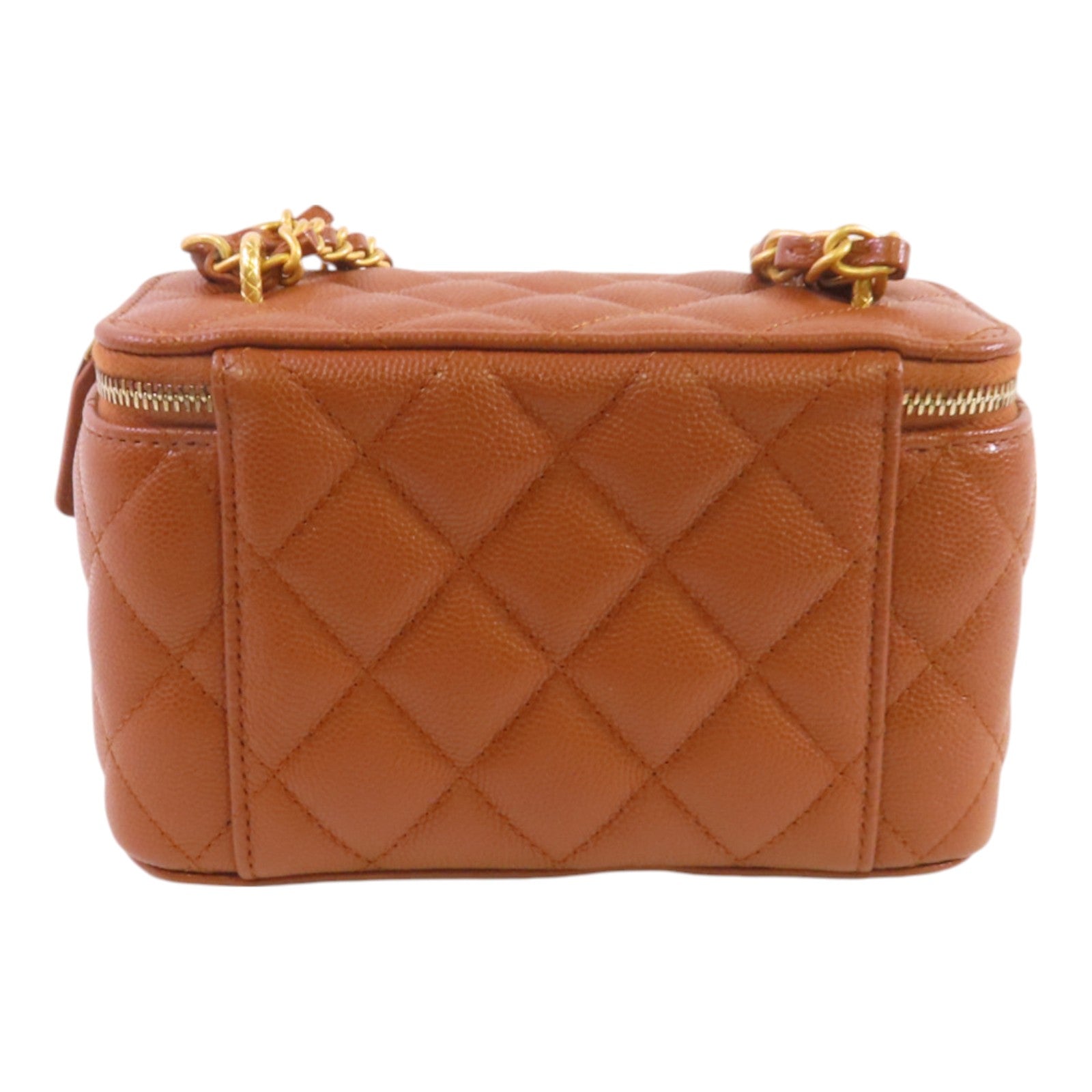 CHANEL 牛皮皮革Vanity Bag金扣鏈帶肩背袋