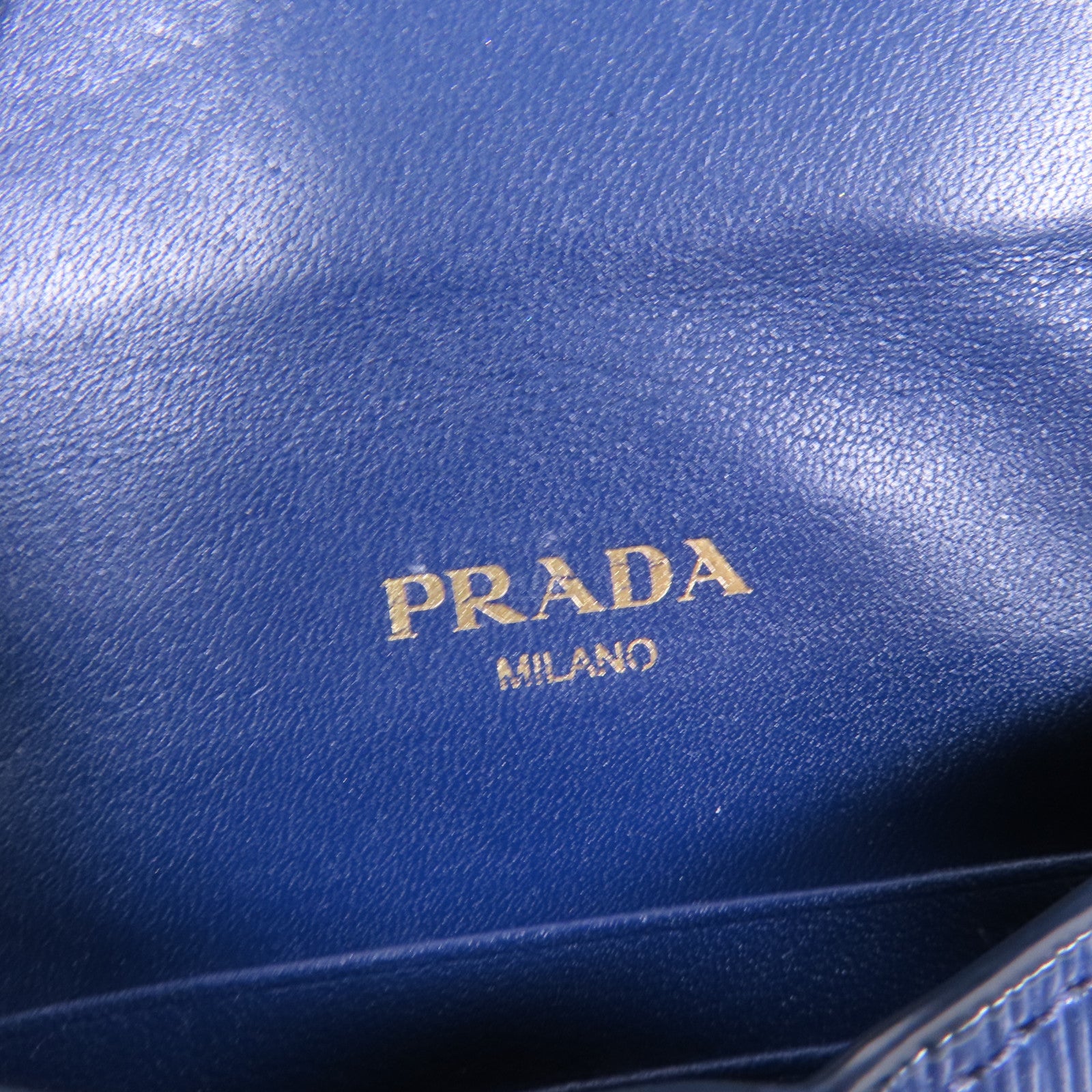 PRADA 牛皮皮革Long Wallet金扣長錢包
