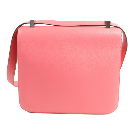 HERMES Evercolor皮革Constance 24肩背袋Rose Azalee