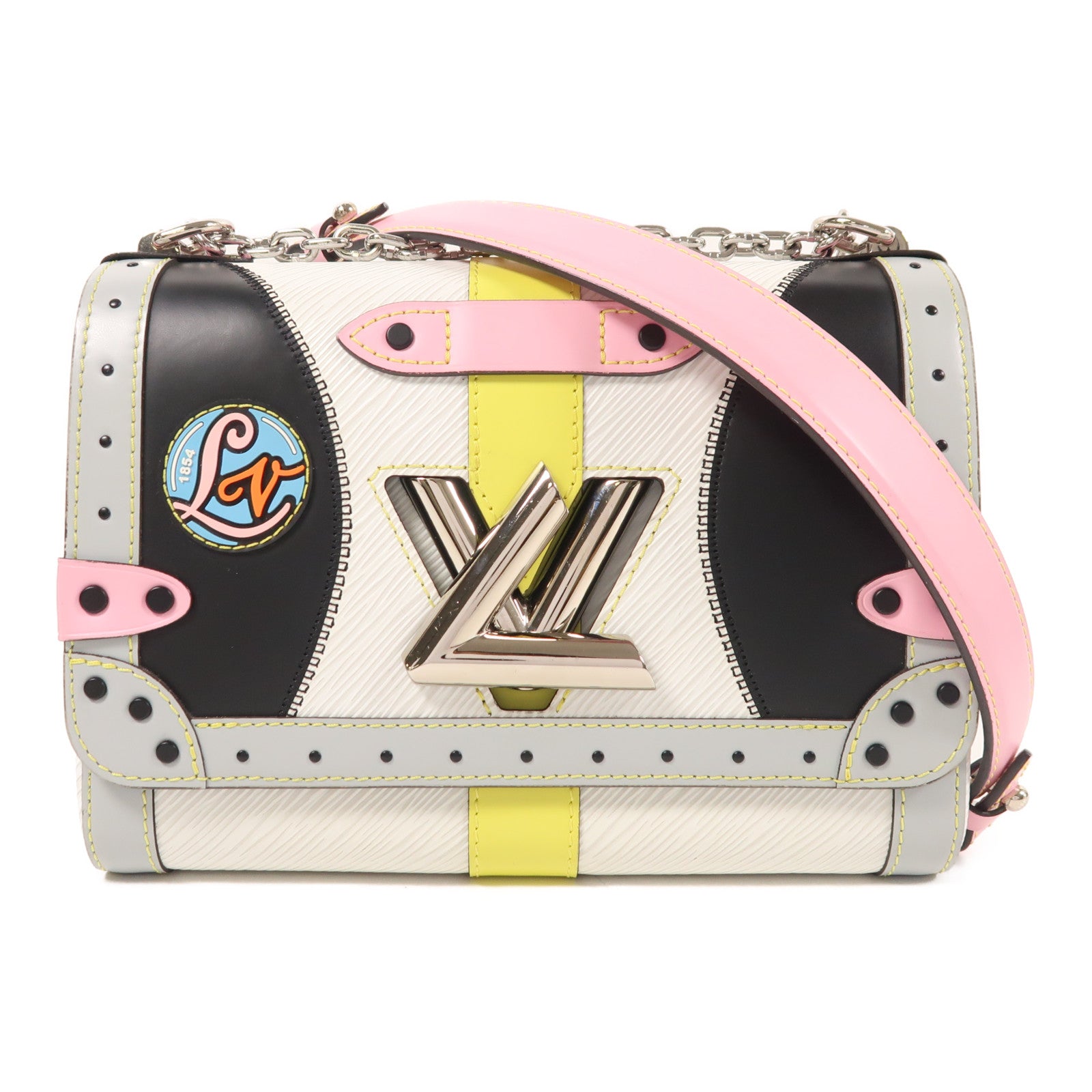 LOUIS VUITTON Epi Twist MM銀扣鏈帶肩背袋