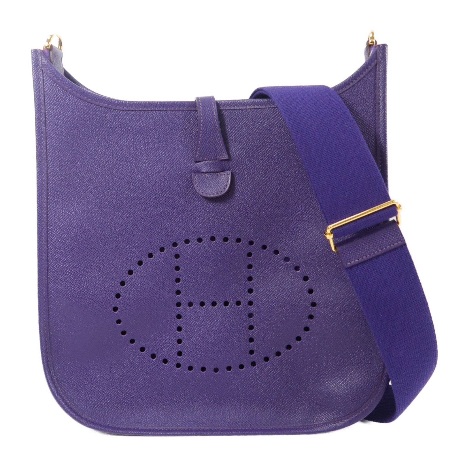 HERMES Epsom皮革Evelyne PM肩背袋Iris