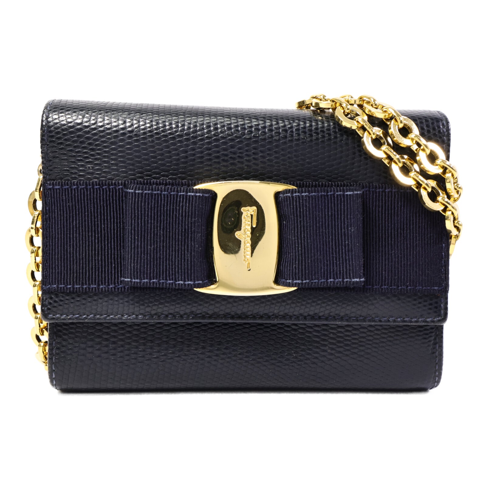 Salvatore Ferragamo 牛皮皮革Chain Shoulder Bag肩背袋