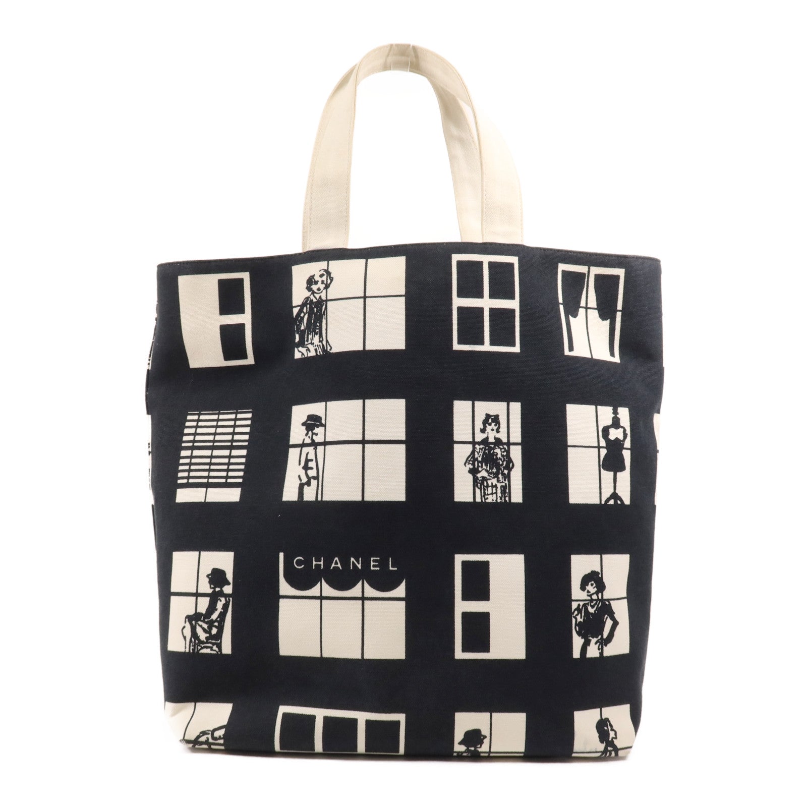 CHANEL 帆布Tote Bag金扣手挽袋