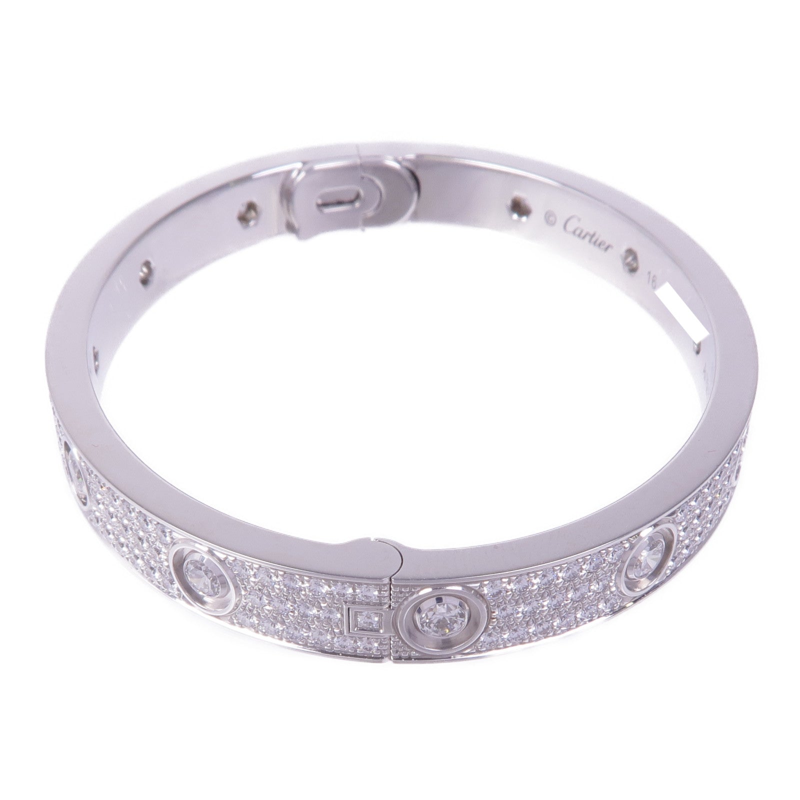 CARTIER 18K白金Diamond Love Bracelet鑽石手鏈Cartier#16