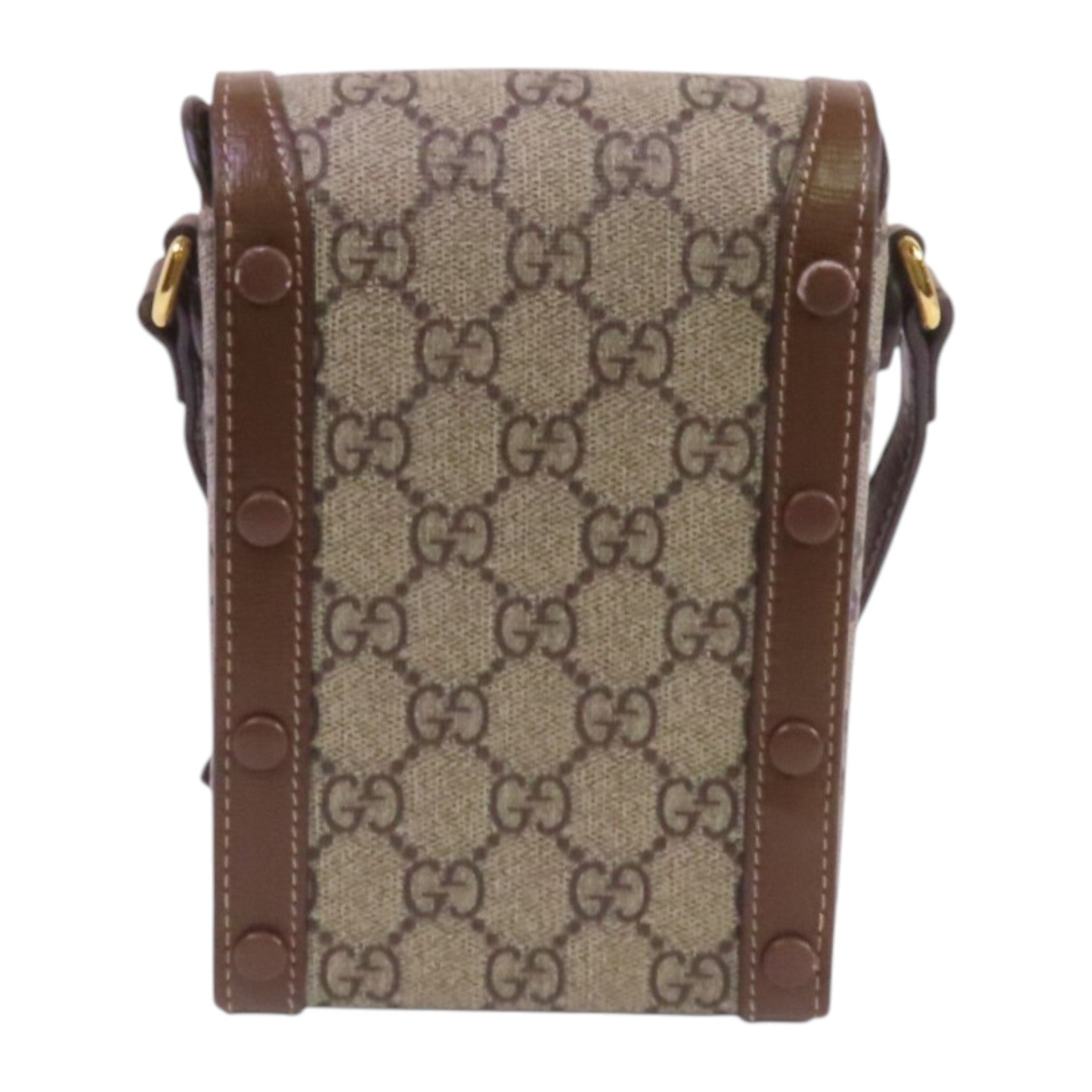 GUCCI 塗層帆布Horsebit 1955 Mini金扣肩背袋