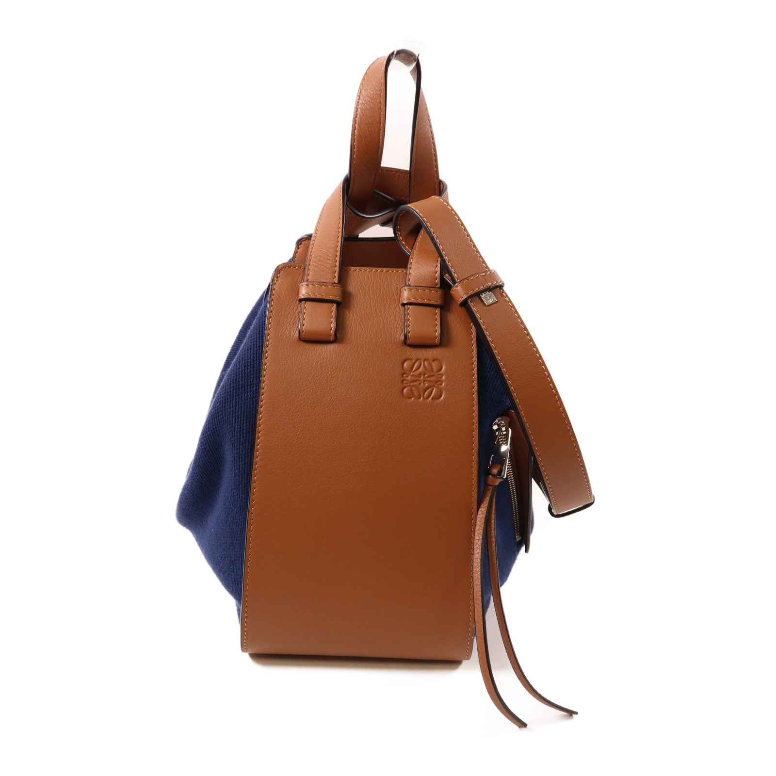 LOEWE SHW Hammock Shoulder Bag Canvas Leather