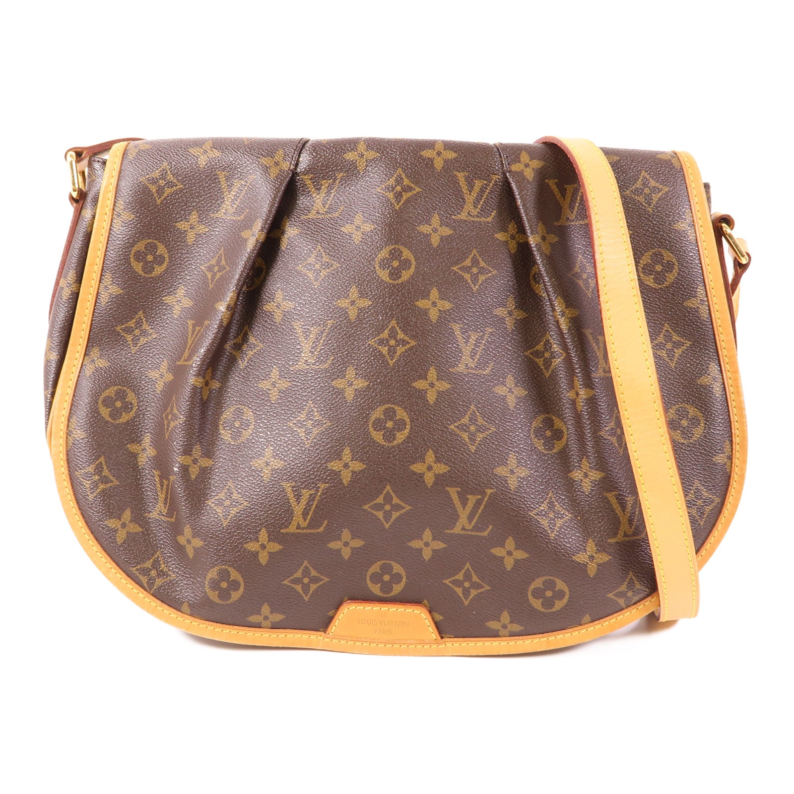 LOUIS VUITTON 【激減優惠】Monogram Menilmontant MM金扣肩背袋棕色