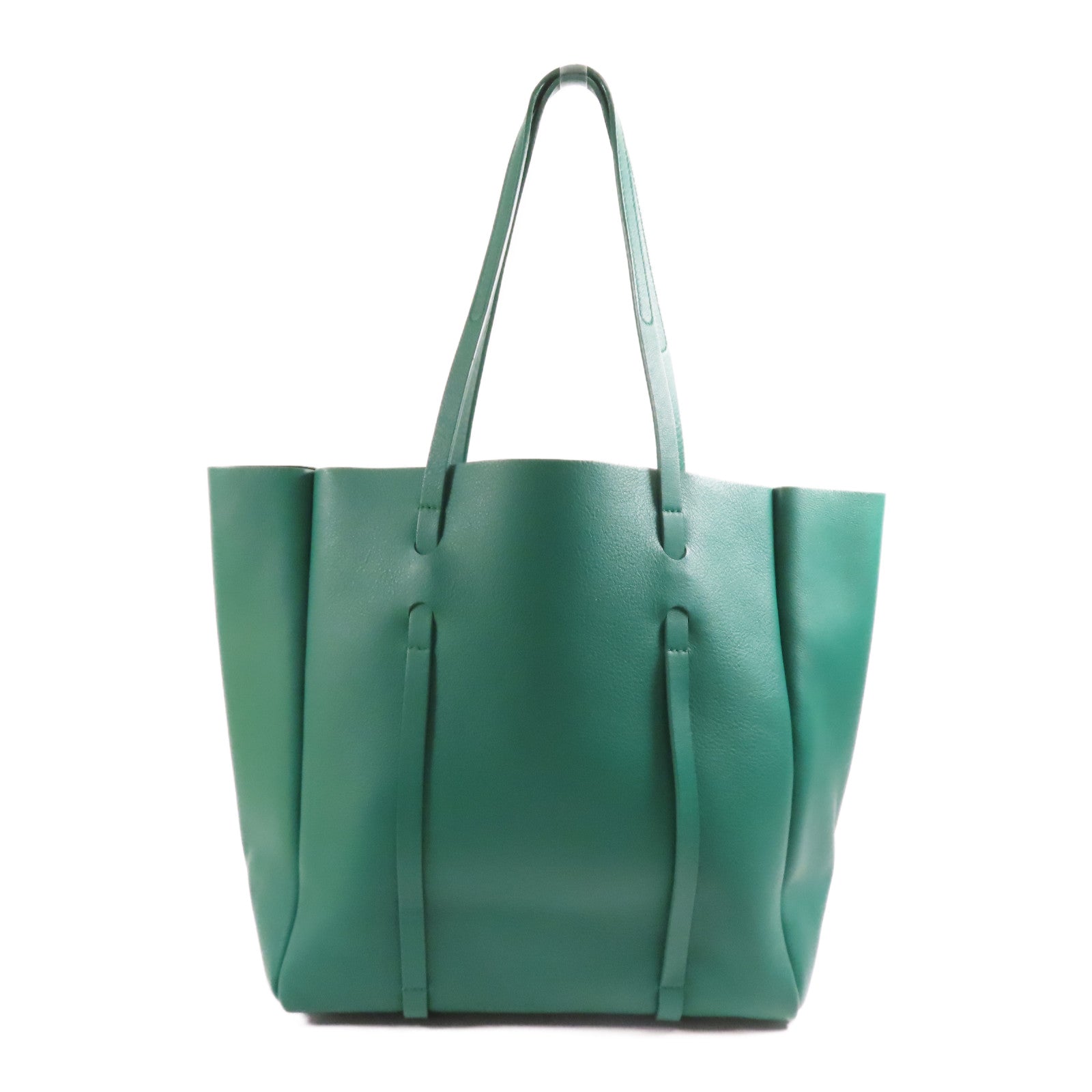 BALENCIAGA Tote Bag Calfskin Leather 475199 Green