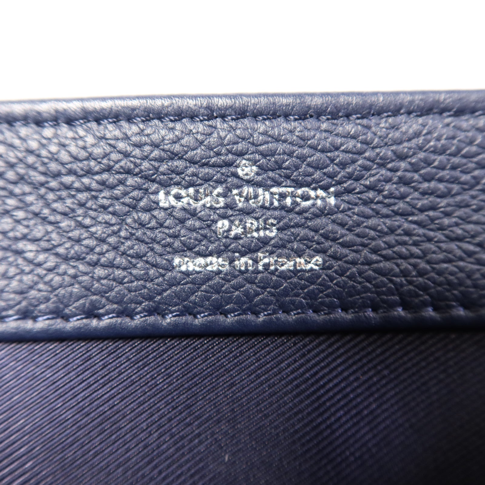 LOUIS VUITTON 牛皮皮革Lockme II BB銀扣手挽肩背兩用袋藍色