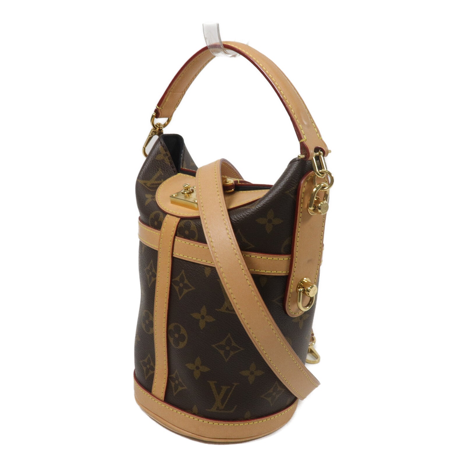 LOUIS VUITTON Monogram Duffle金扣手挽肩背兩用袋棕色