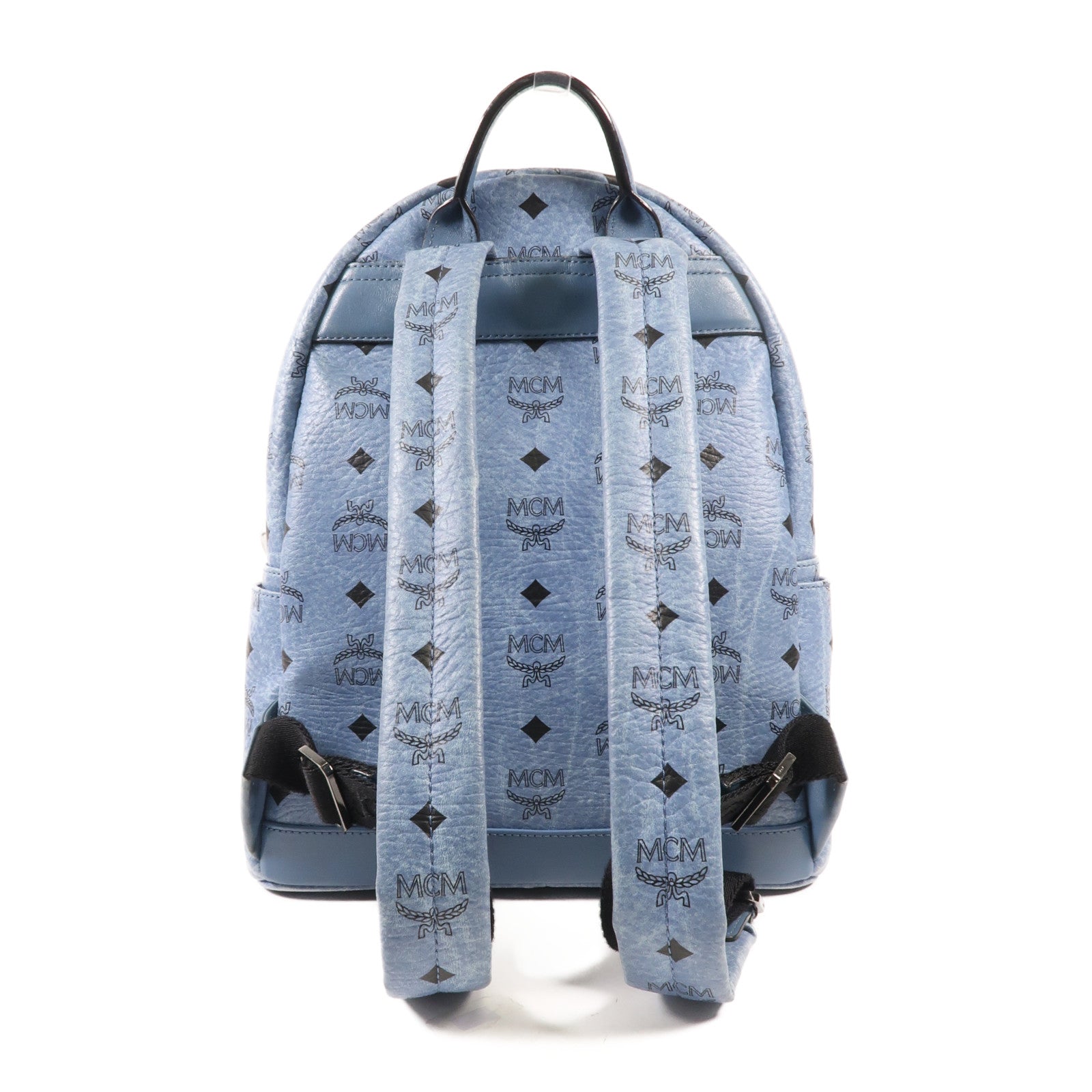 MCM 塗層帆布Backpack銀扣背包