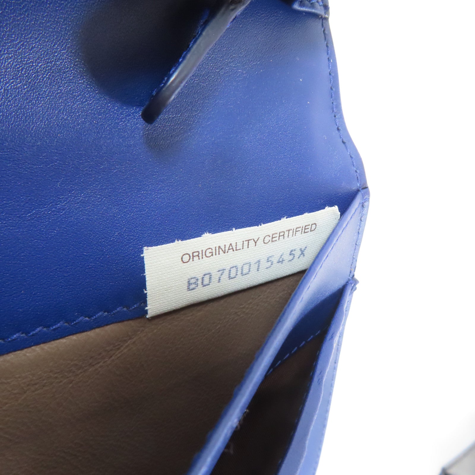 BOTTEGA VENETA 【激減優惠】織紋牛皮皮革Long Bifold Wallet黑扣長錢包藍色