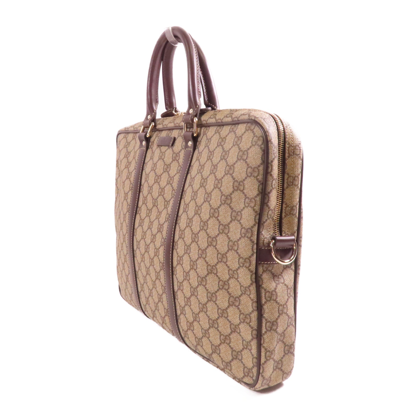 GUCCI 塗層帆布Shoulder Bag金扣手挽袋