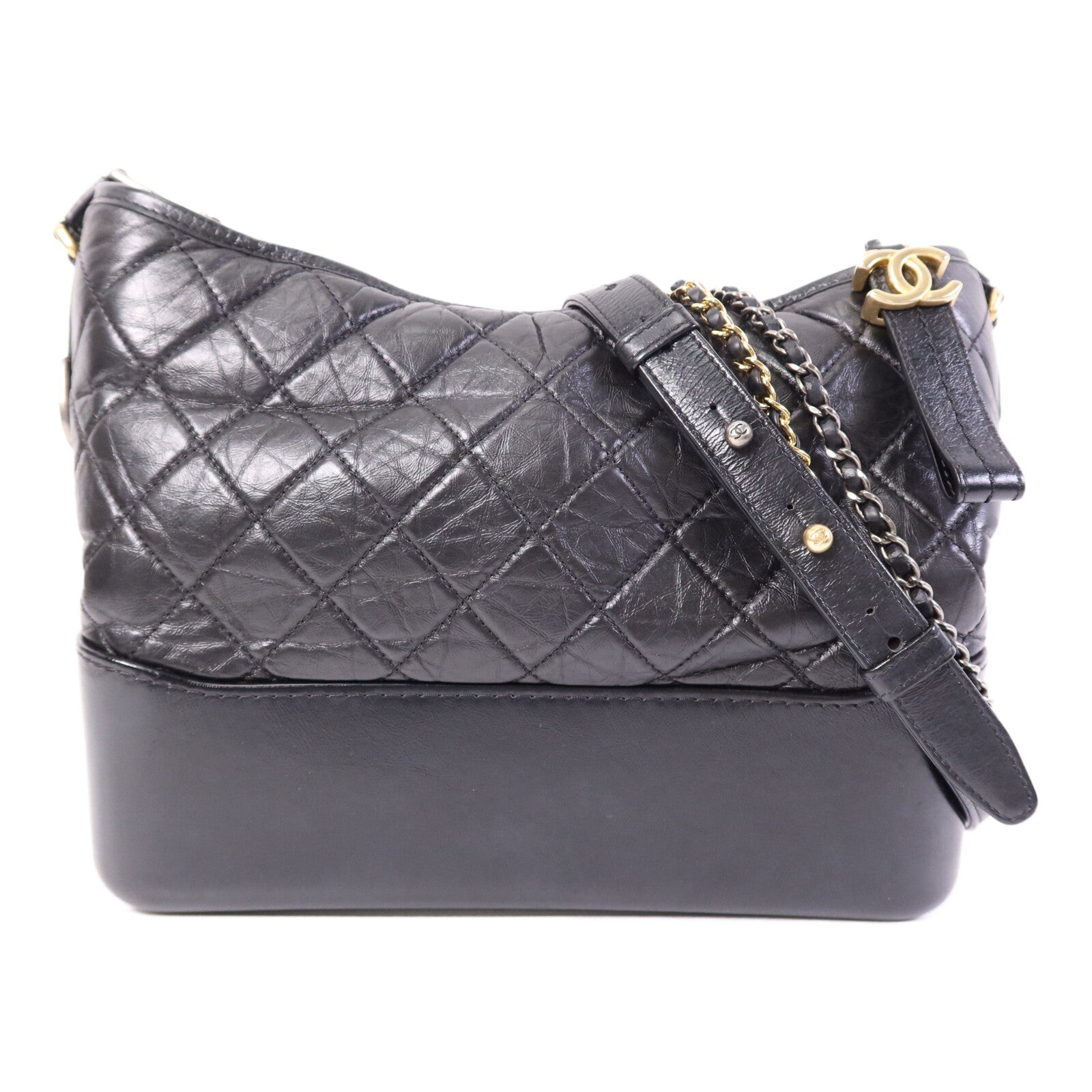CHANEL 【激減優惠】牛皮皮革Gabrielle Medium鏈帶肩背袋