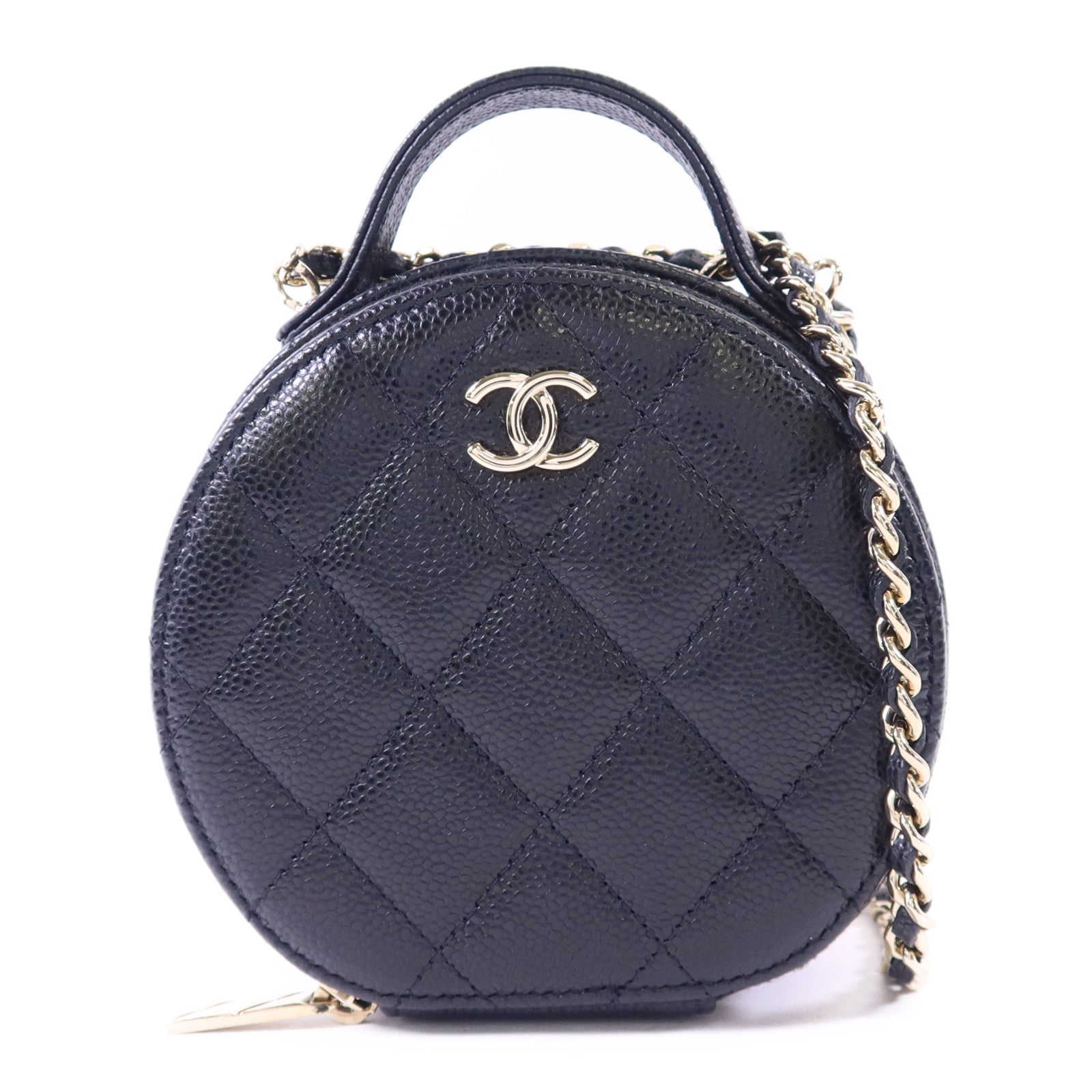 CHANEL 牛皮皮革2 Way Shoulder Bag金扣手挽肩背兩用袋