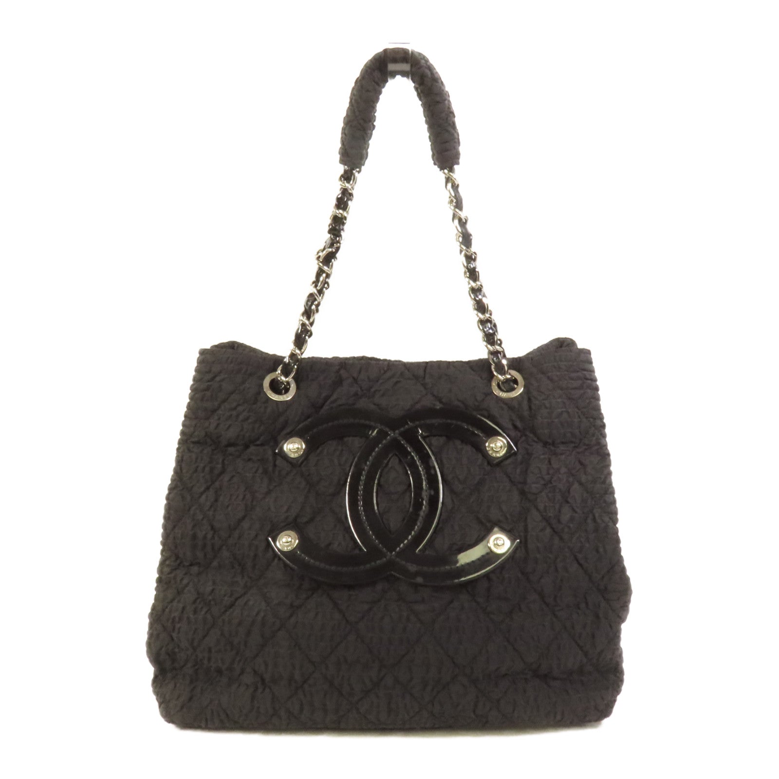 CHANEL 尼龍Pre-Owned 2009 CC銀扣手挽袋