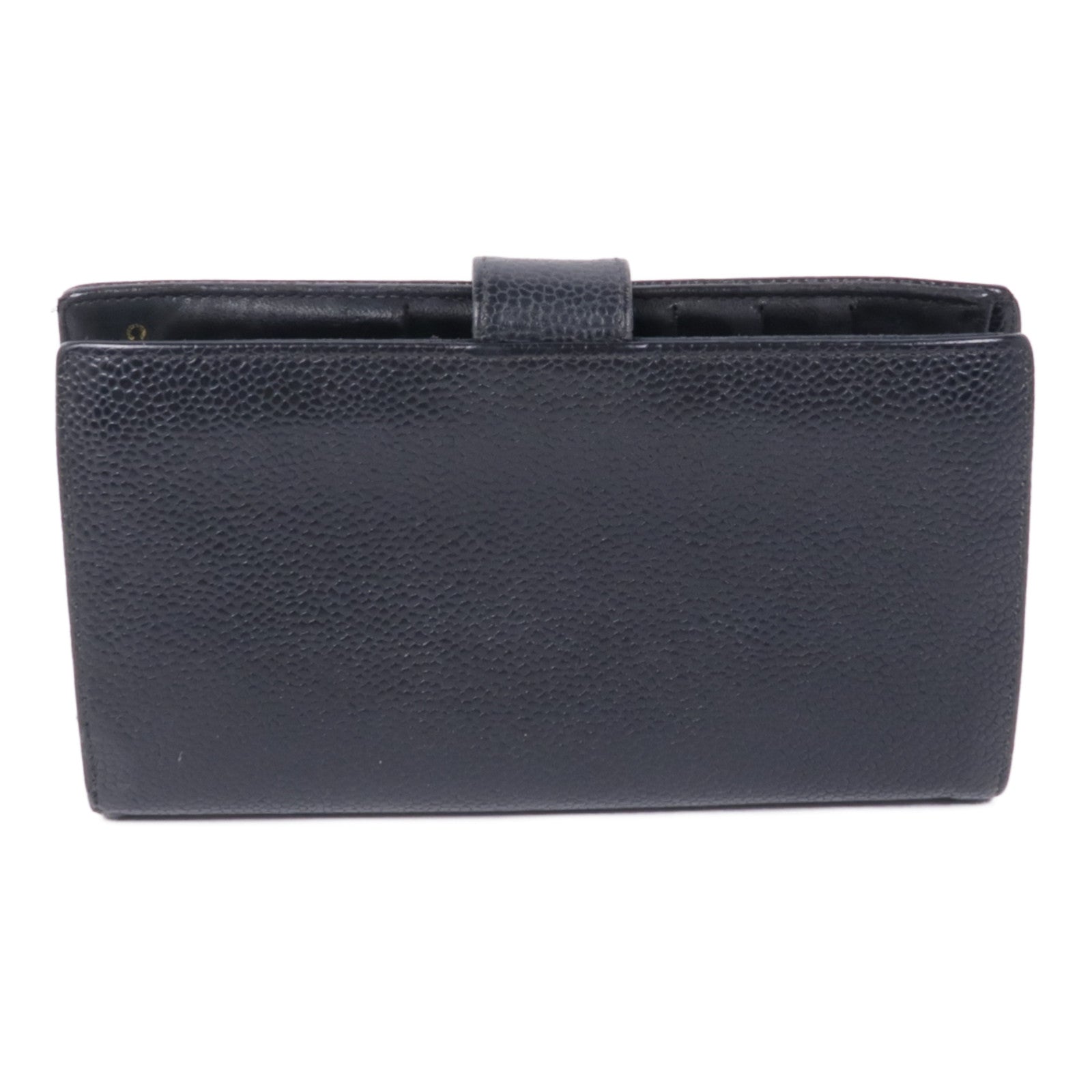 CHANEL 牛皮皮革Long Wallet金扣長錢包