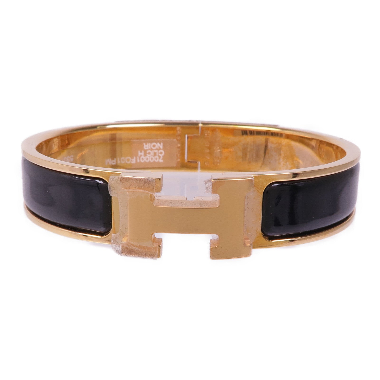 HERMES 金屬/琺瑯Clic H金扣手鐲