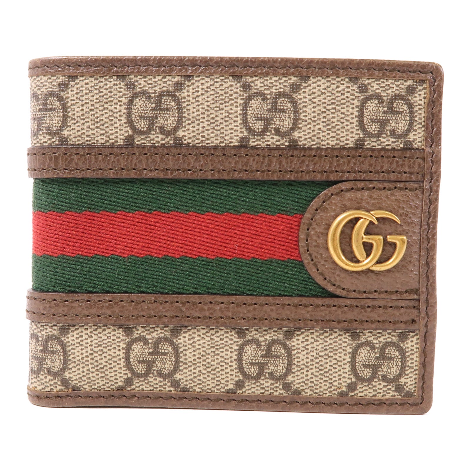 GUCCI 塗層帆布Wallet金扣錢包