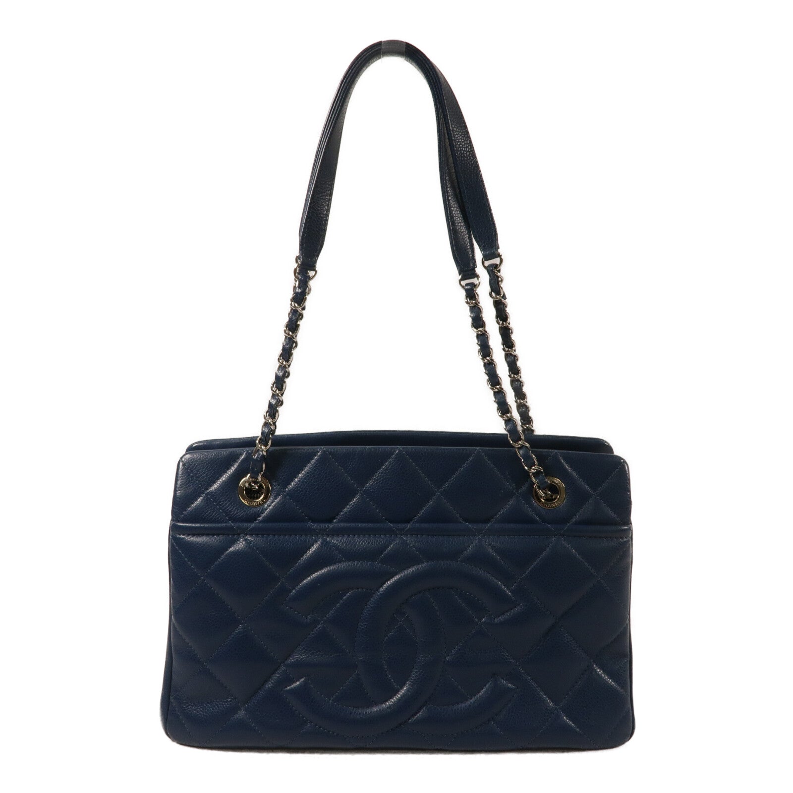 CHANEL 牛皮皮革Timeless CC Tote鏈帶肩背袋