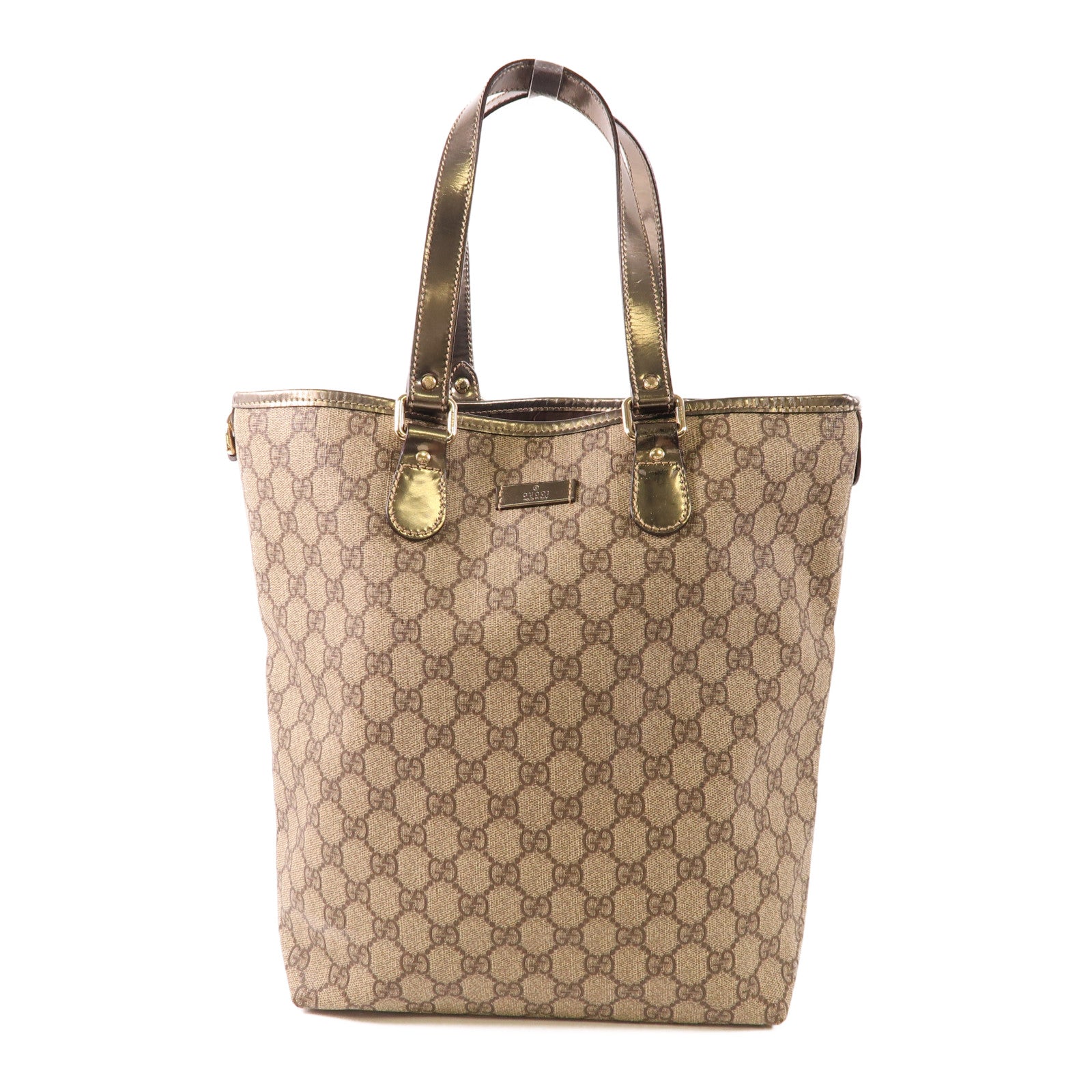 GUCCI GG SHW Tote Bag 189896 Coated Canvas Brown