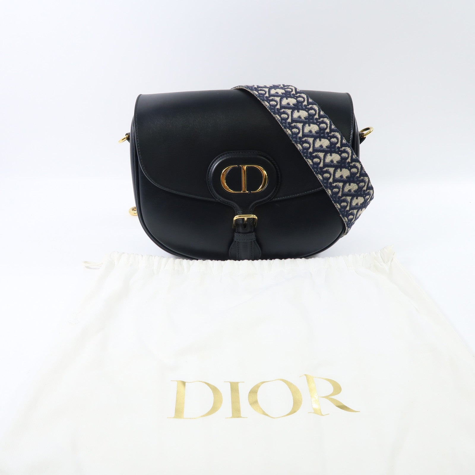 Dior 牛皮皮革Bobby Large金扣肩背袋