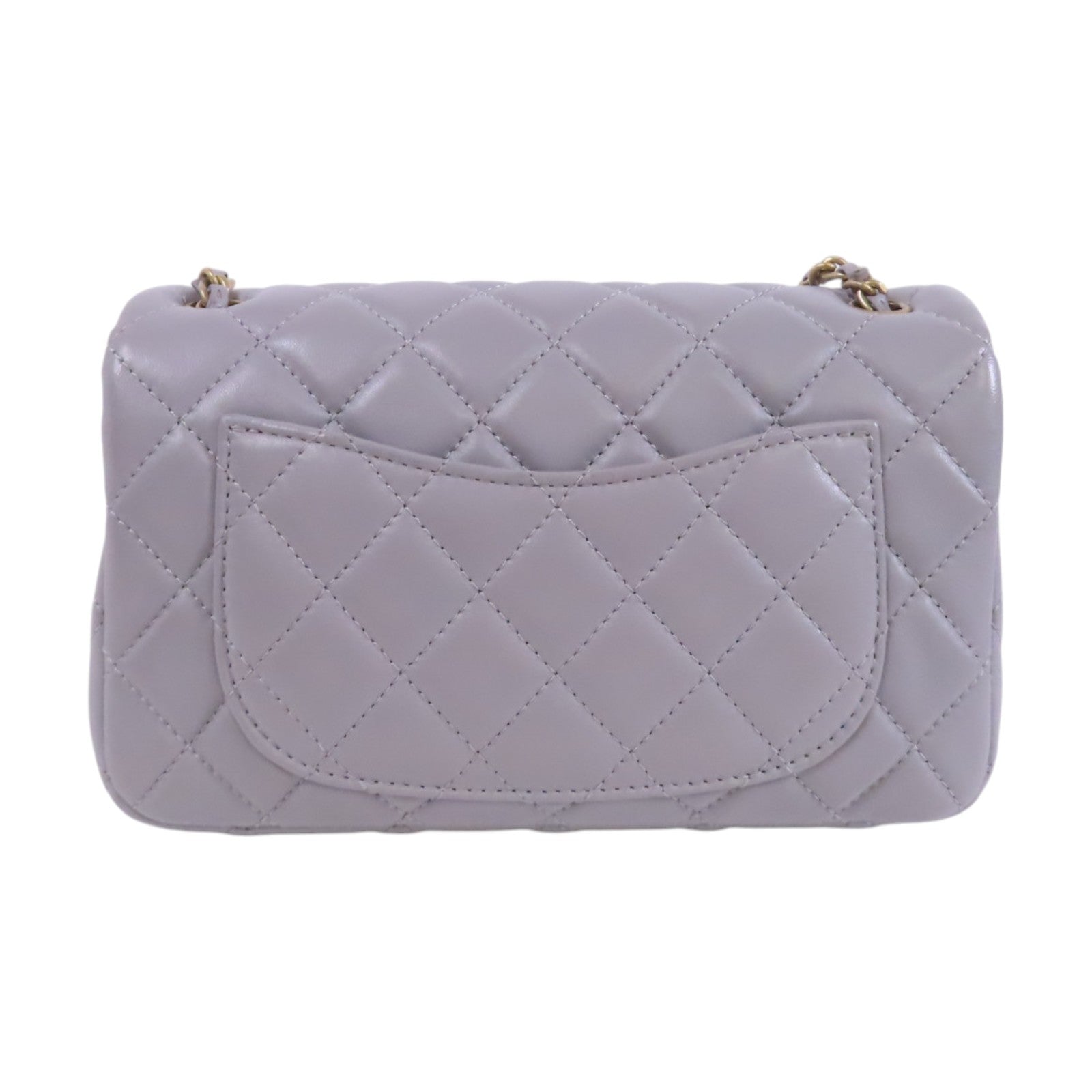 CHANEL 羊皮皮革Mini Classic 20金扣鏈帶肩背袋