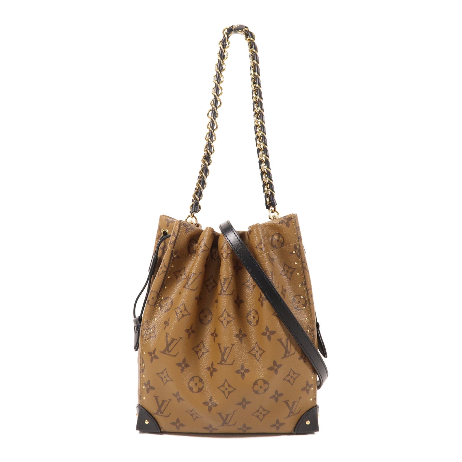 LOUIS VUITTON Monogram Reverse Noe Trunk PM手挽肩背兩用袋