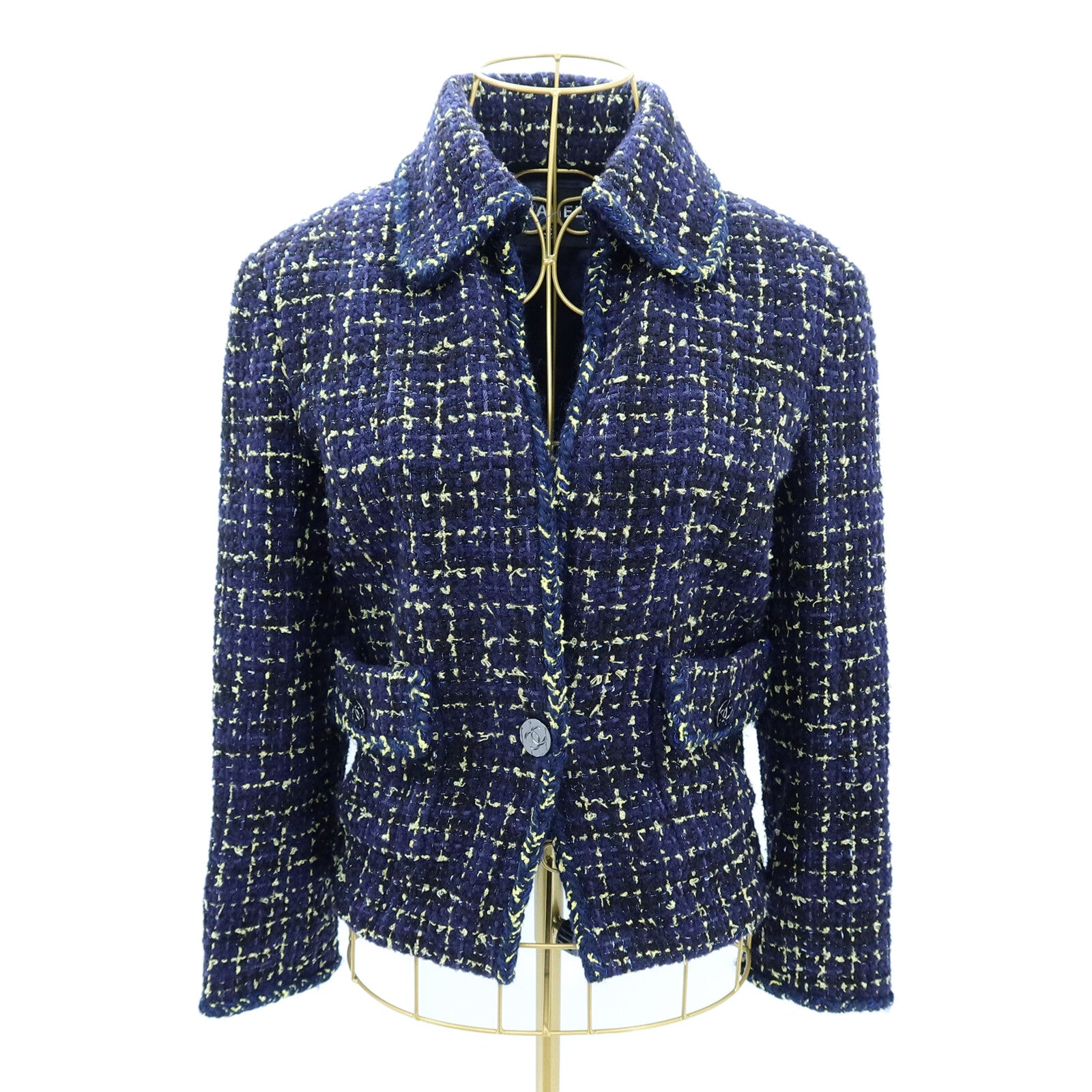CHANEL Cotton/Acrylic Long-Sleeve Jacket外套
