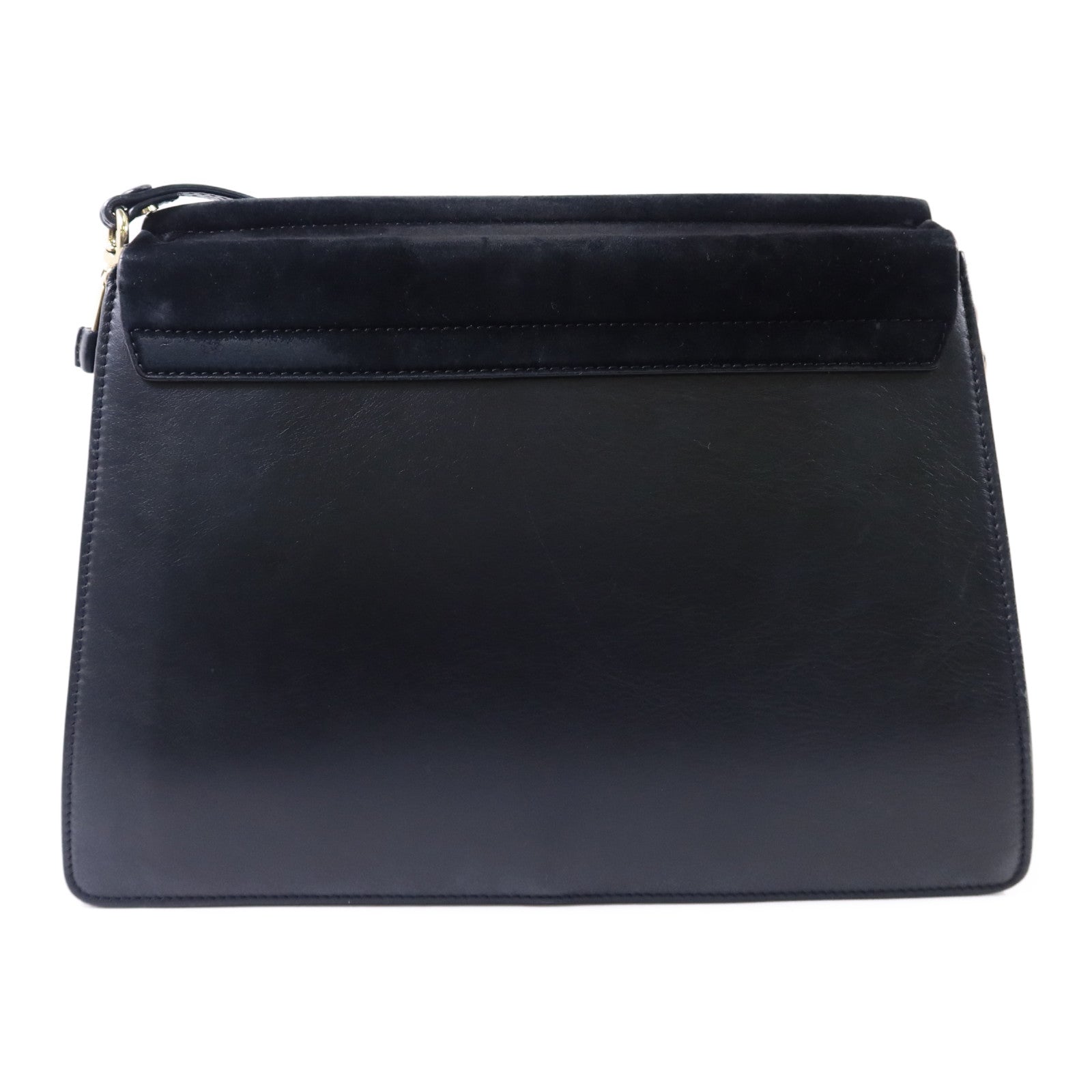 Chloe 牛皮皮革/麂皮皮革Faye金扣肩背袋