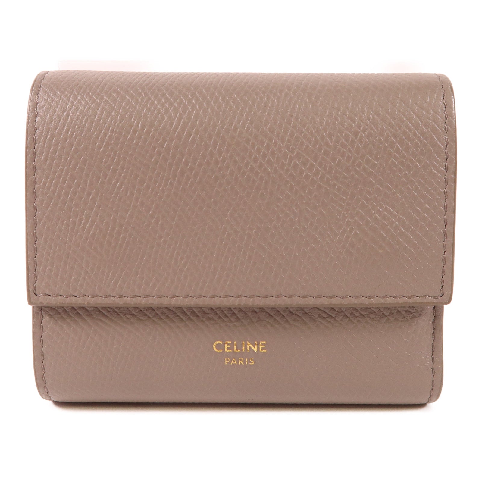 CELINE 牛皮皮革Small Trifold Wallet金扣錢包– Brand Off Hong